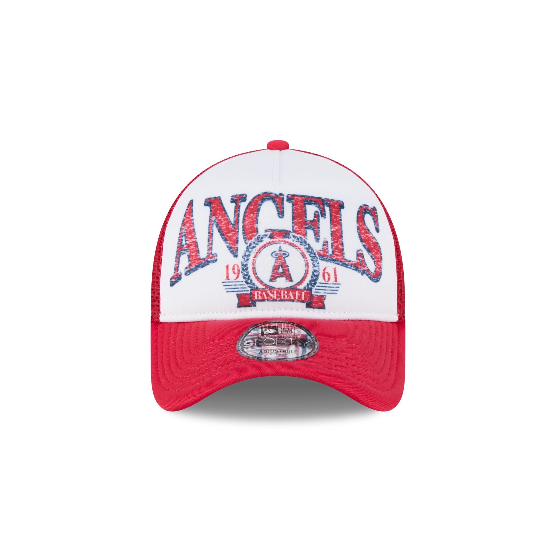 Premium Los Angeles Angels Distressed 9FORTY A-Frame Trucker Hat