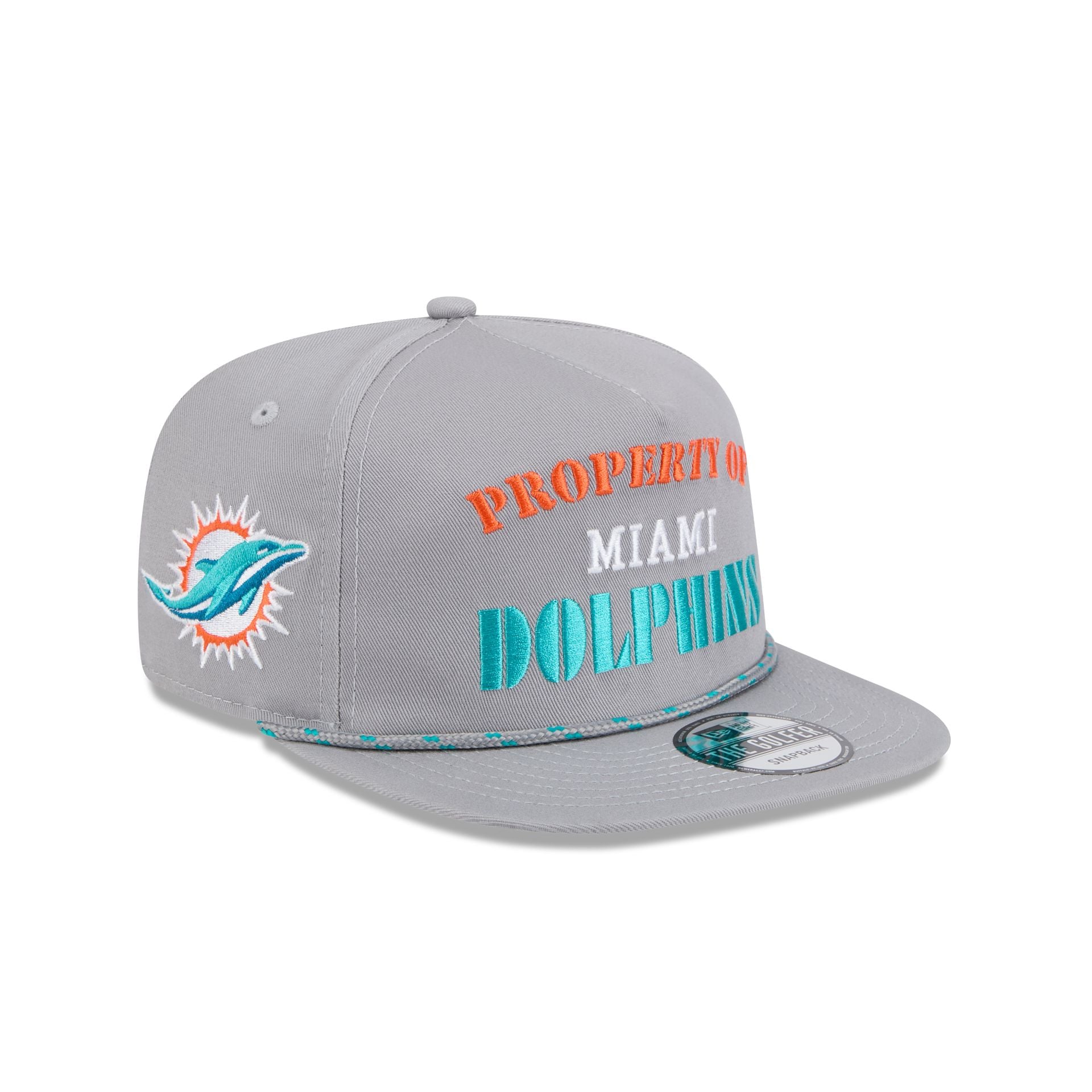 Premium Miami Dolphins Vintage Gray Rope Golfer Hat