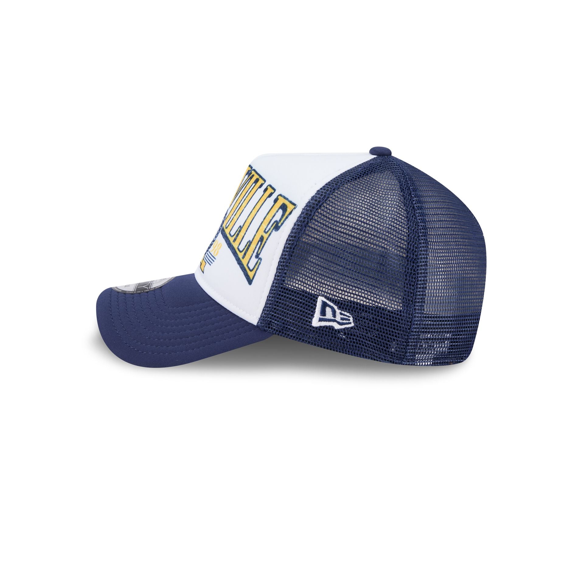 Premium Nashville Predators Distressed 9FORTY A-Frame Trucker Hat