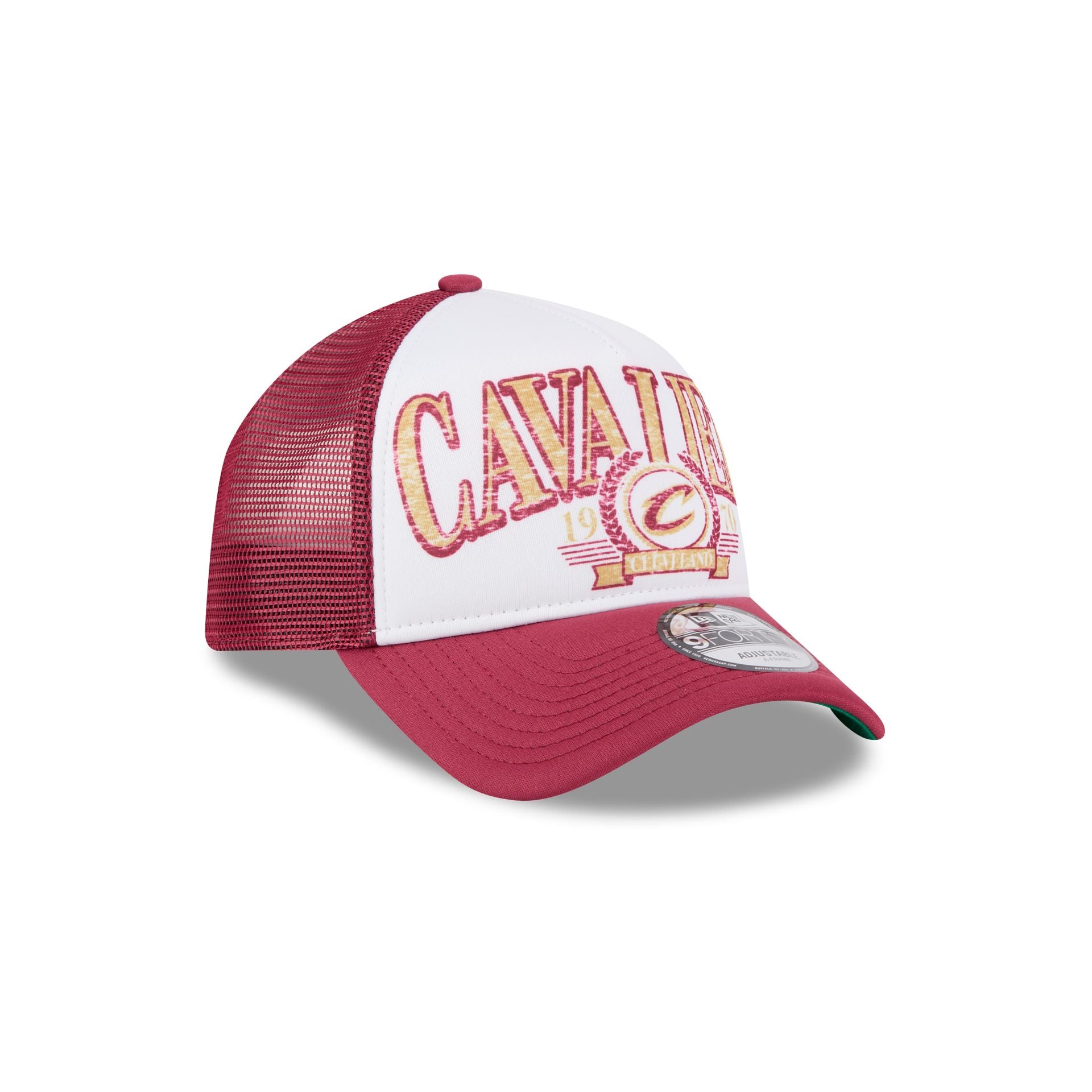 Premium Cleveland Cavaliers Distressed 9FORTY A-Frame Trucker Hat