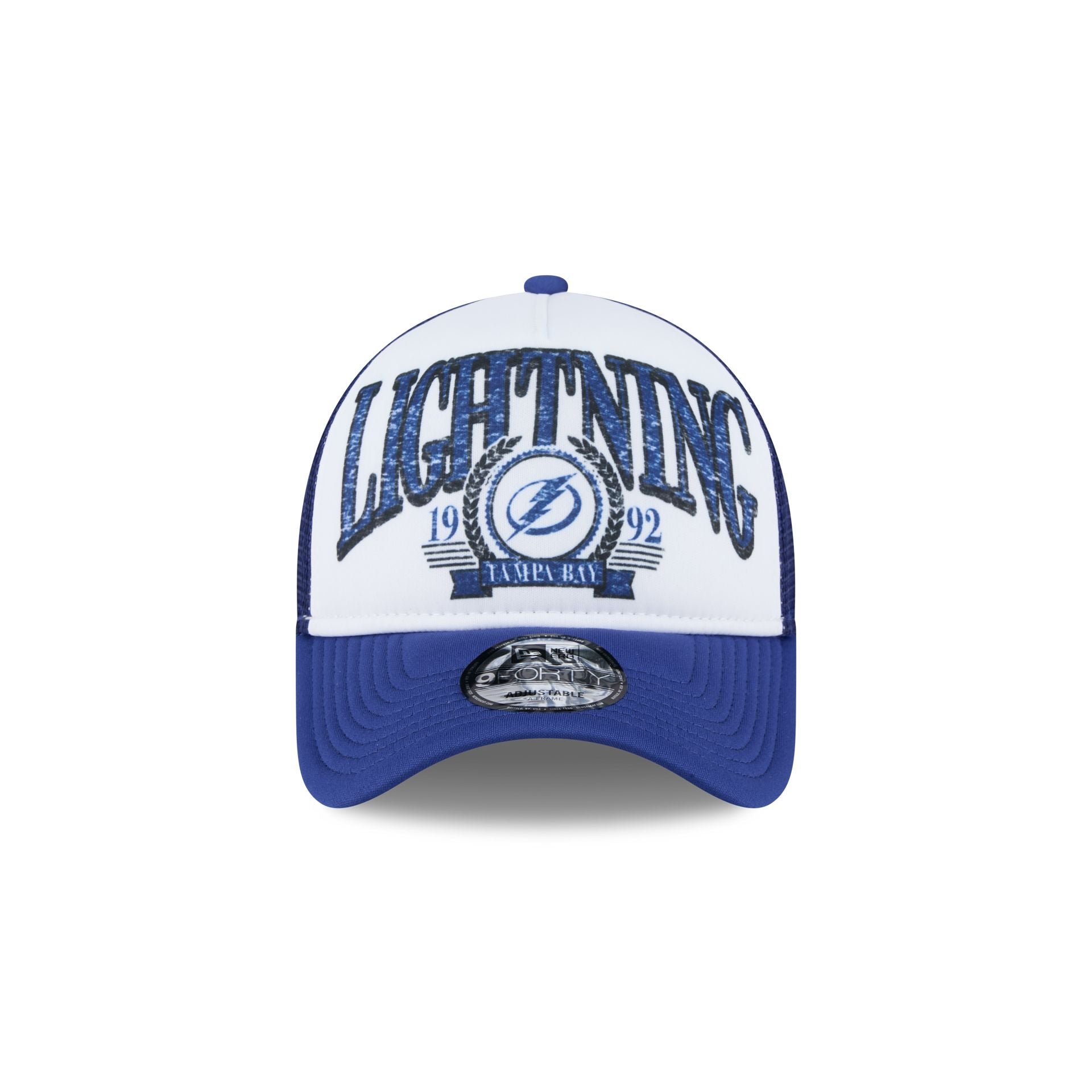 Premium Tampa Bay Lightning Distressed 9FORTY A-Frame Trucker Hat