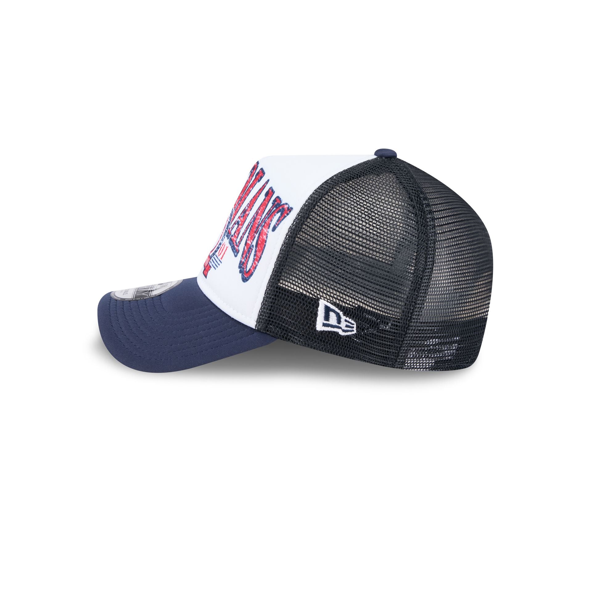 Premium Cleveland Guardians Distressed 9FORTY A-Frame Trucker Hat