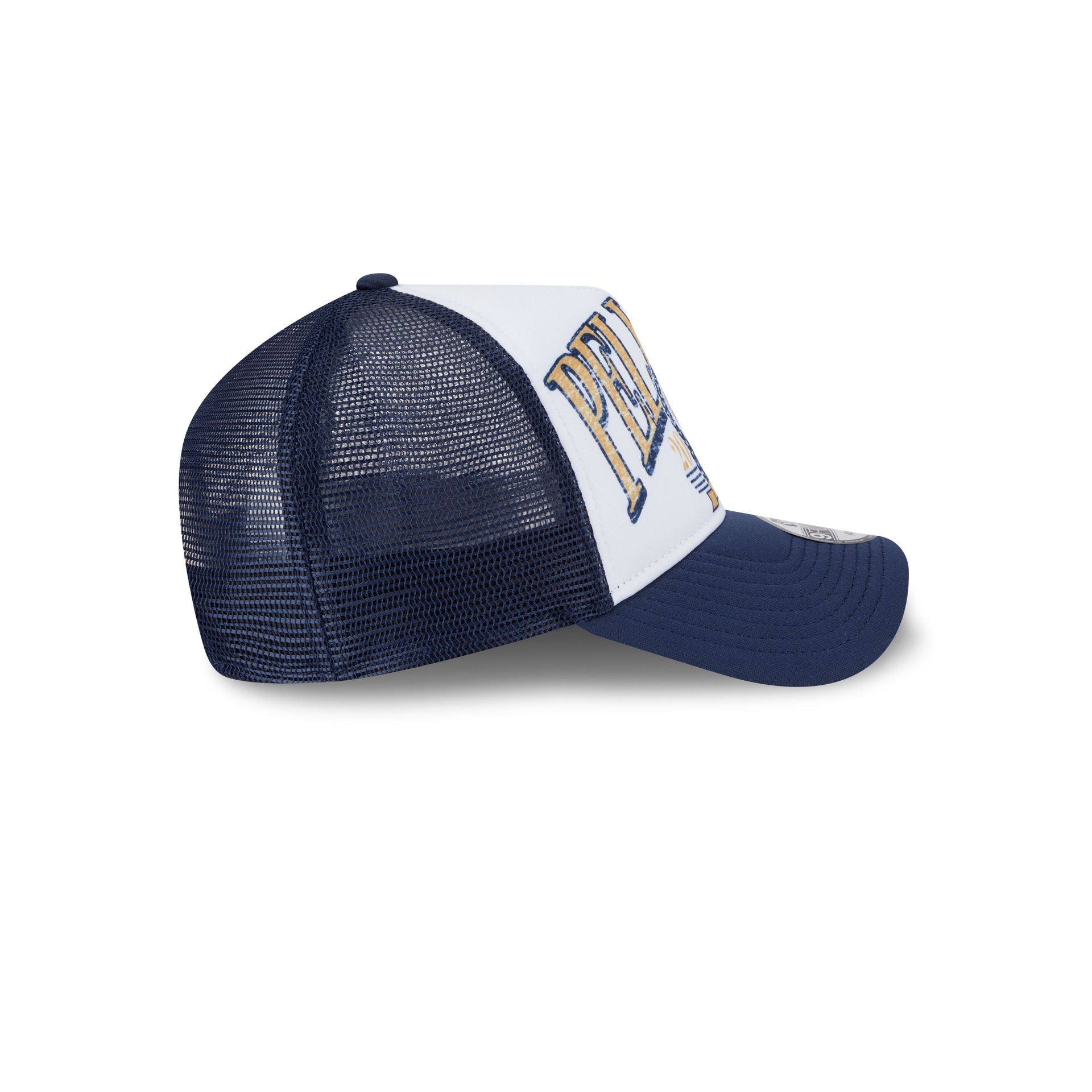 Premium New Orleans Pelicans Distressed 9FORTY A-Frame Trucker Hat