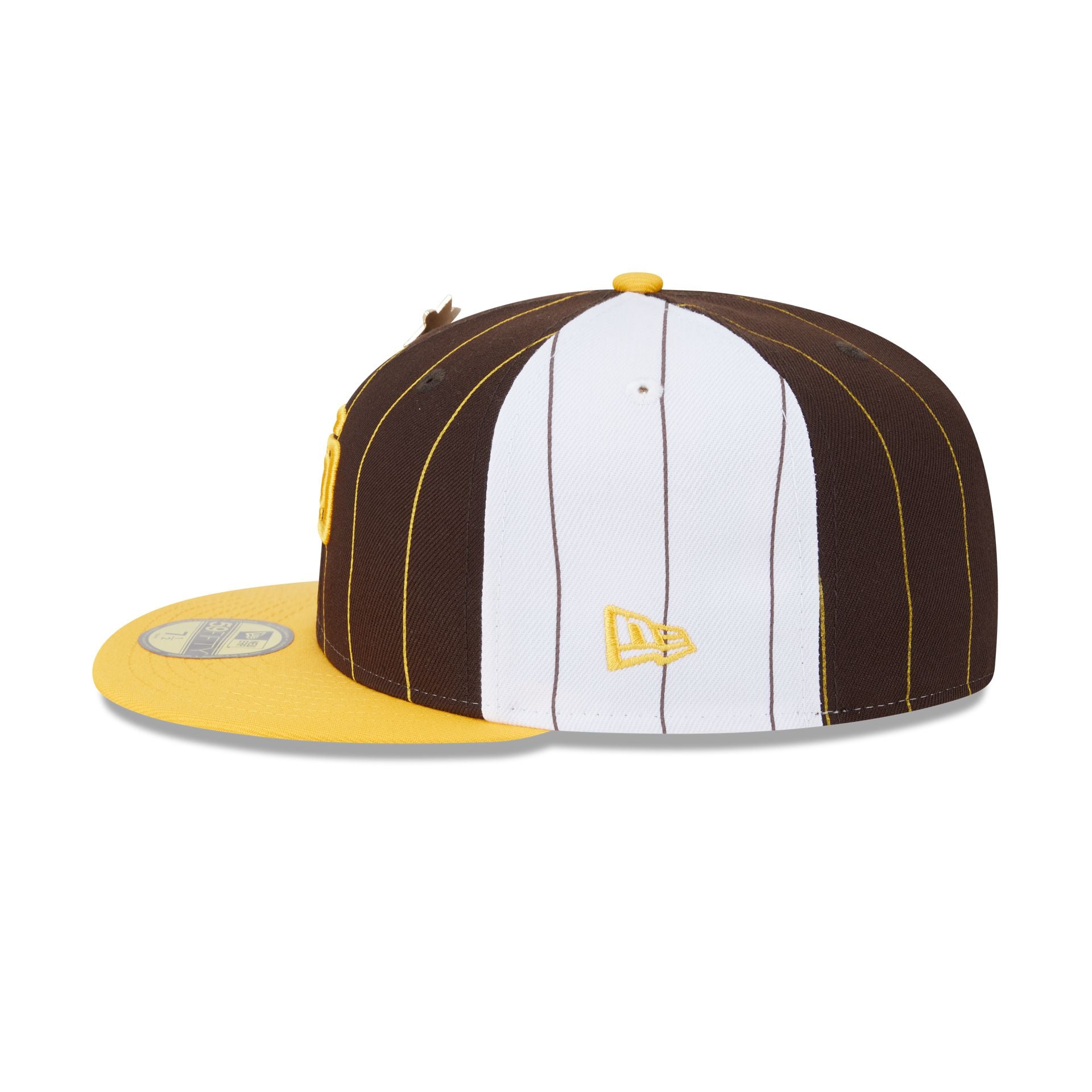 Premium San Diego Padres Pinstripe League Pin 59FIFTY Fitted Hat