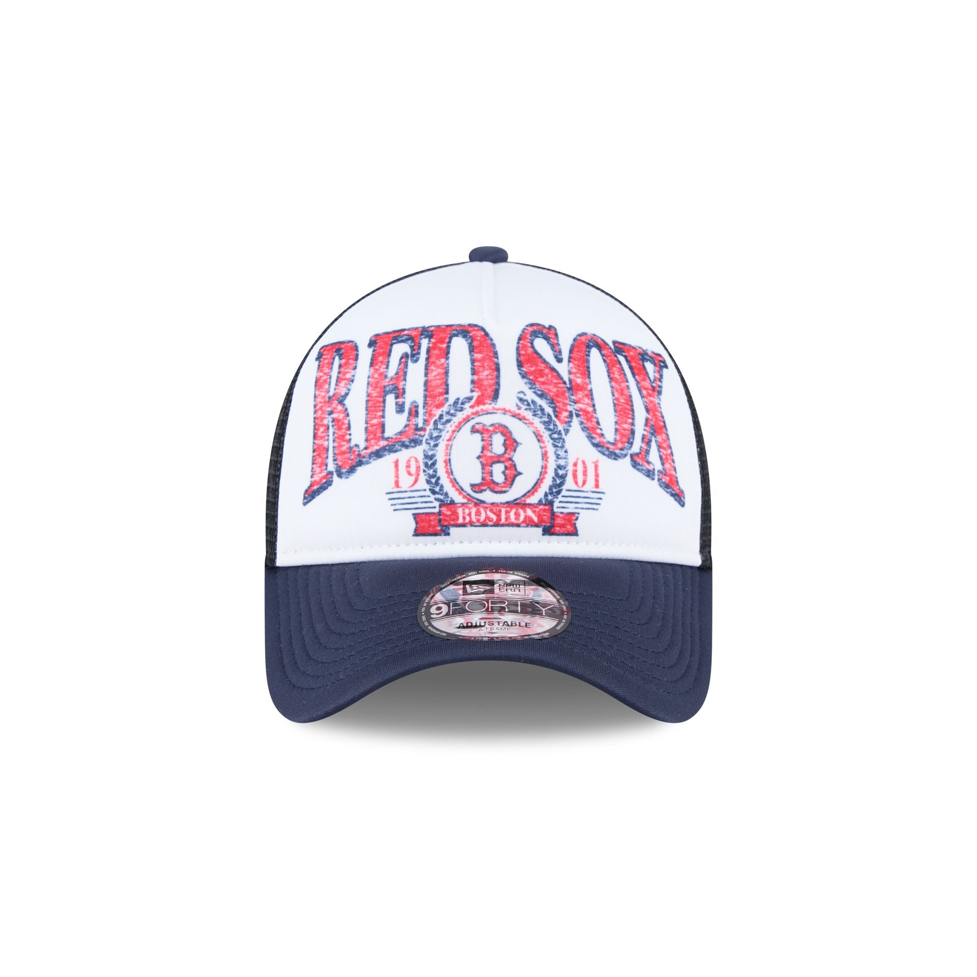 Premium Boston Red Sox Distressed 9FORTY A-Frame Trucker Hat