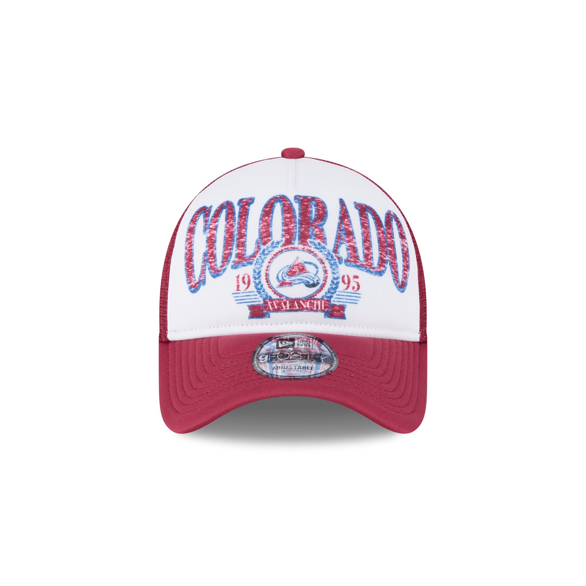 Premium Colorado Avalanche Distressed 9FORTY A-Frame Trucker Hat
