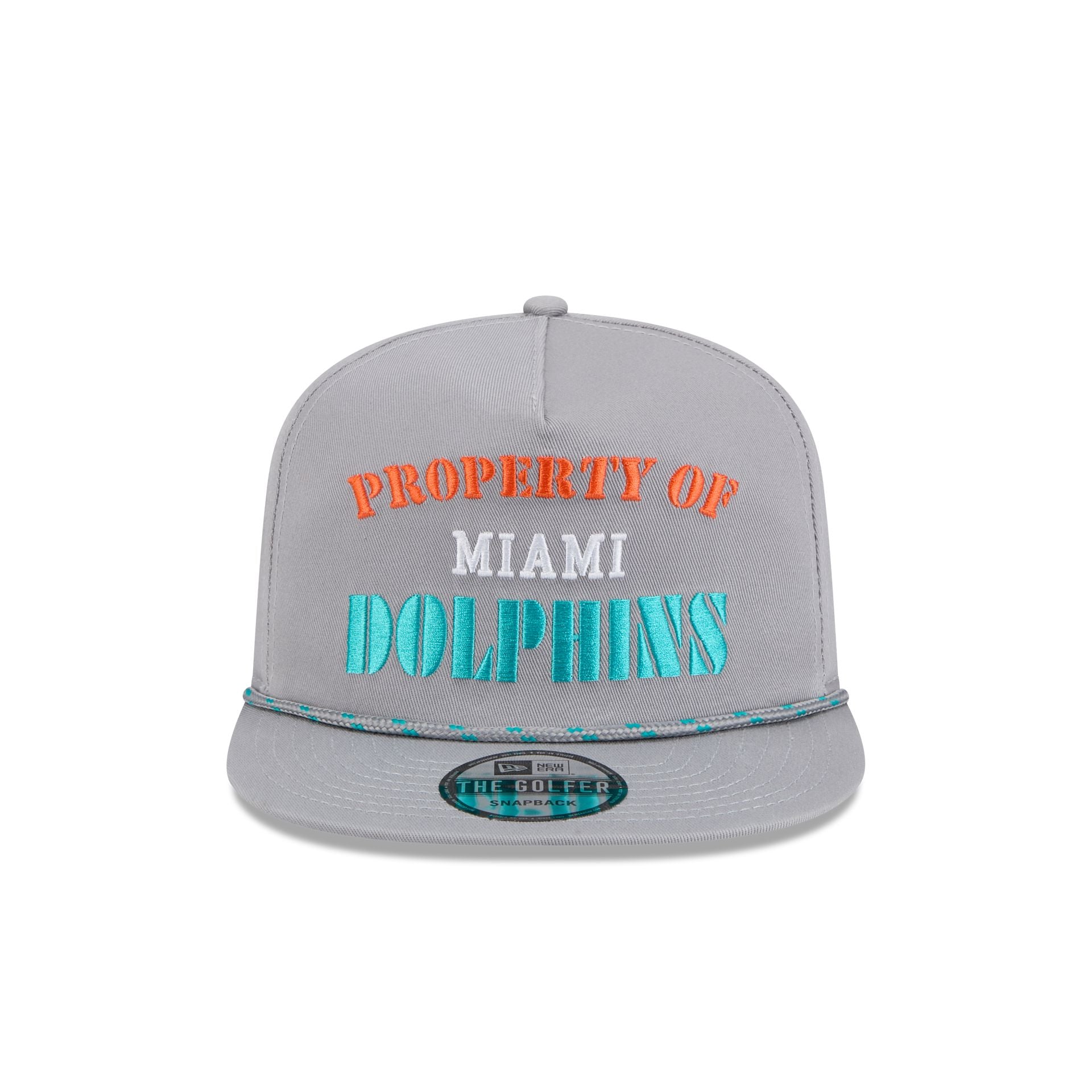 Premium Miami Dolphins Vintage Gray Rope Golfer Hat
