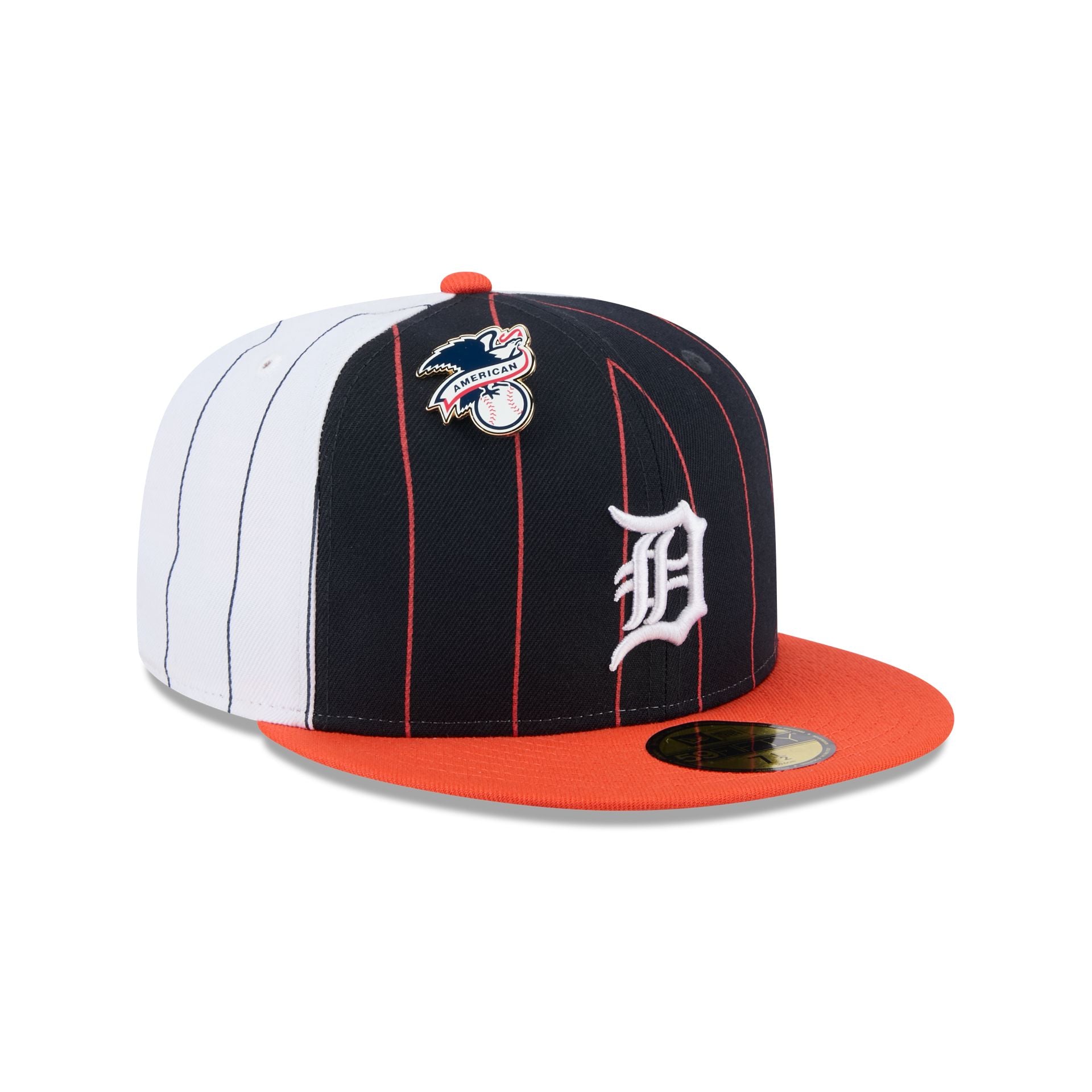 Premium Detroit Tigers Pinstripe League Pin 59FIFTY Fitted Hat