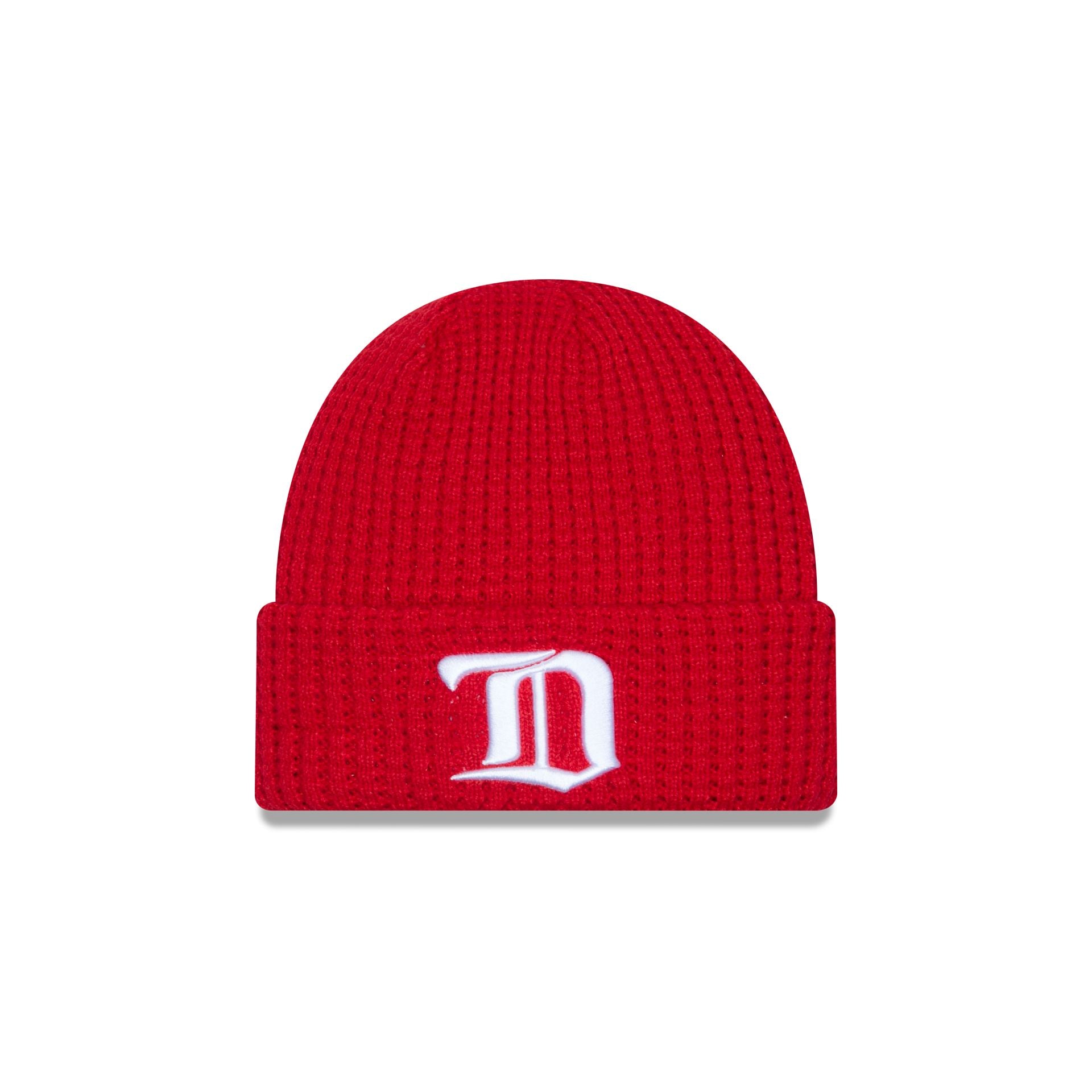 Premium Detroit Red Wings Red Waffle Knit Beanie Hat