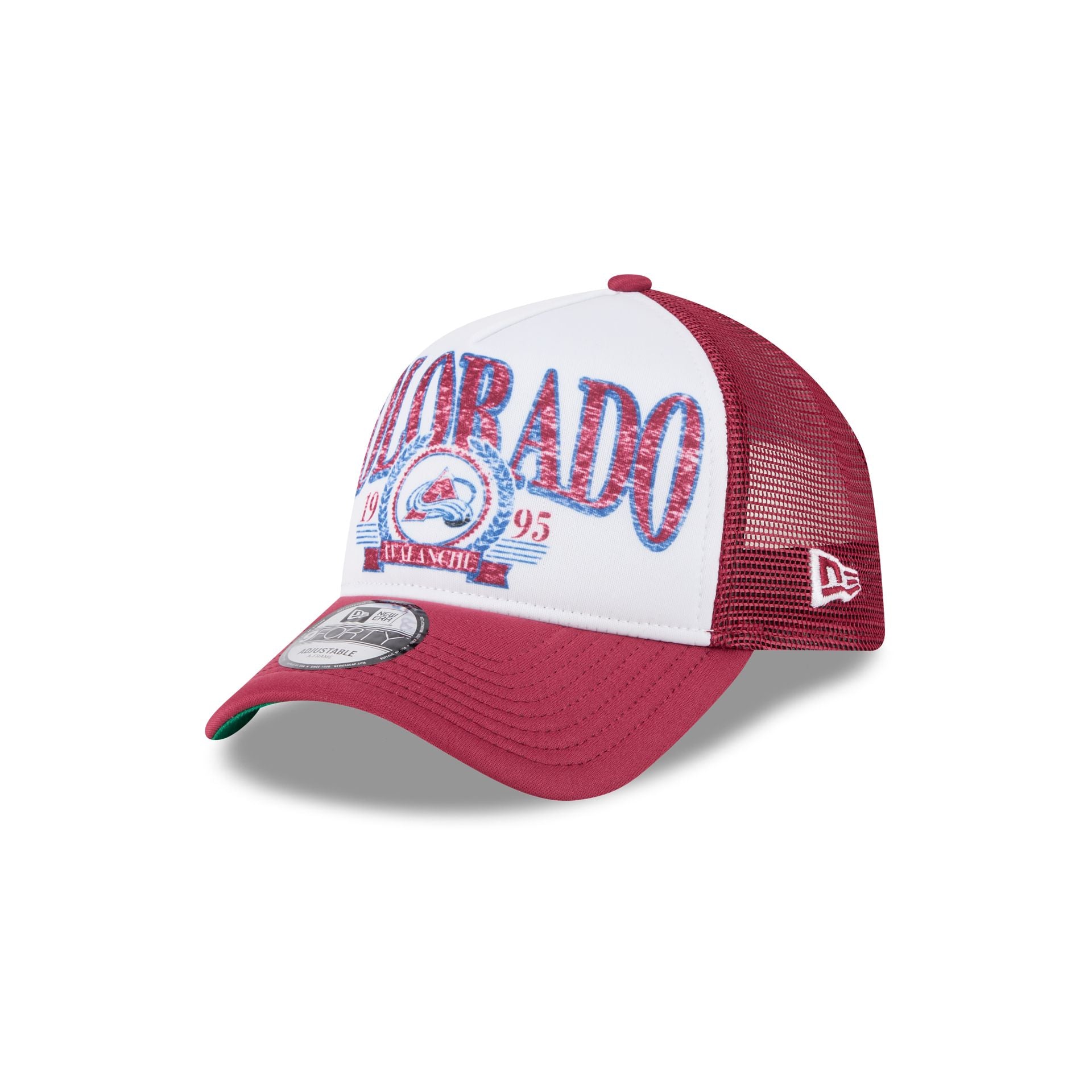 Premium Colorado Avalanche Distressed 9FORTY A-Frame Trucker Hat