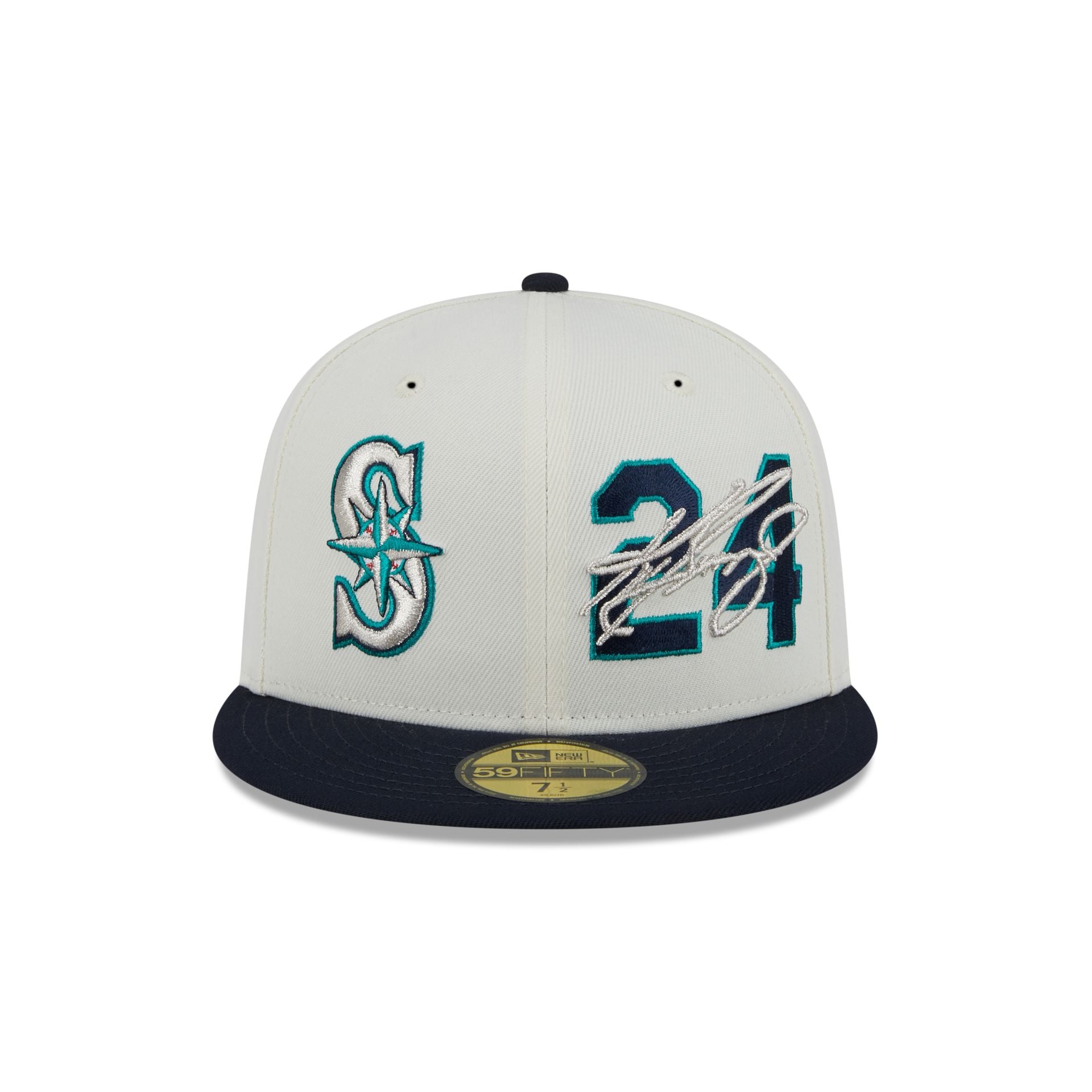 Premium Seattle Mariners Ken Griffey Jr. Chrome White 59FIFTY Fitted Hat