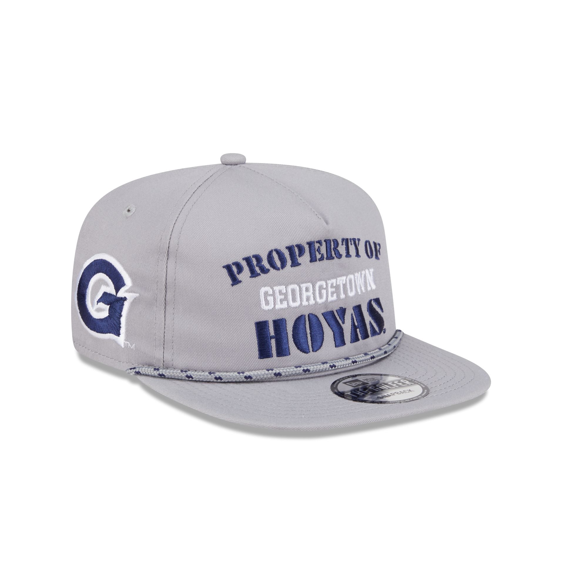 Premium Georgetown Hoyas Vintage Gray Rope Golfer Hat