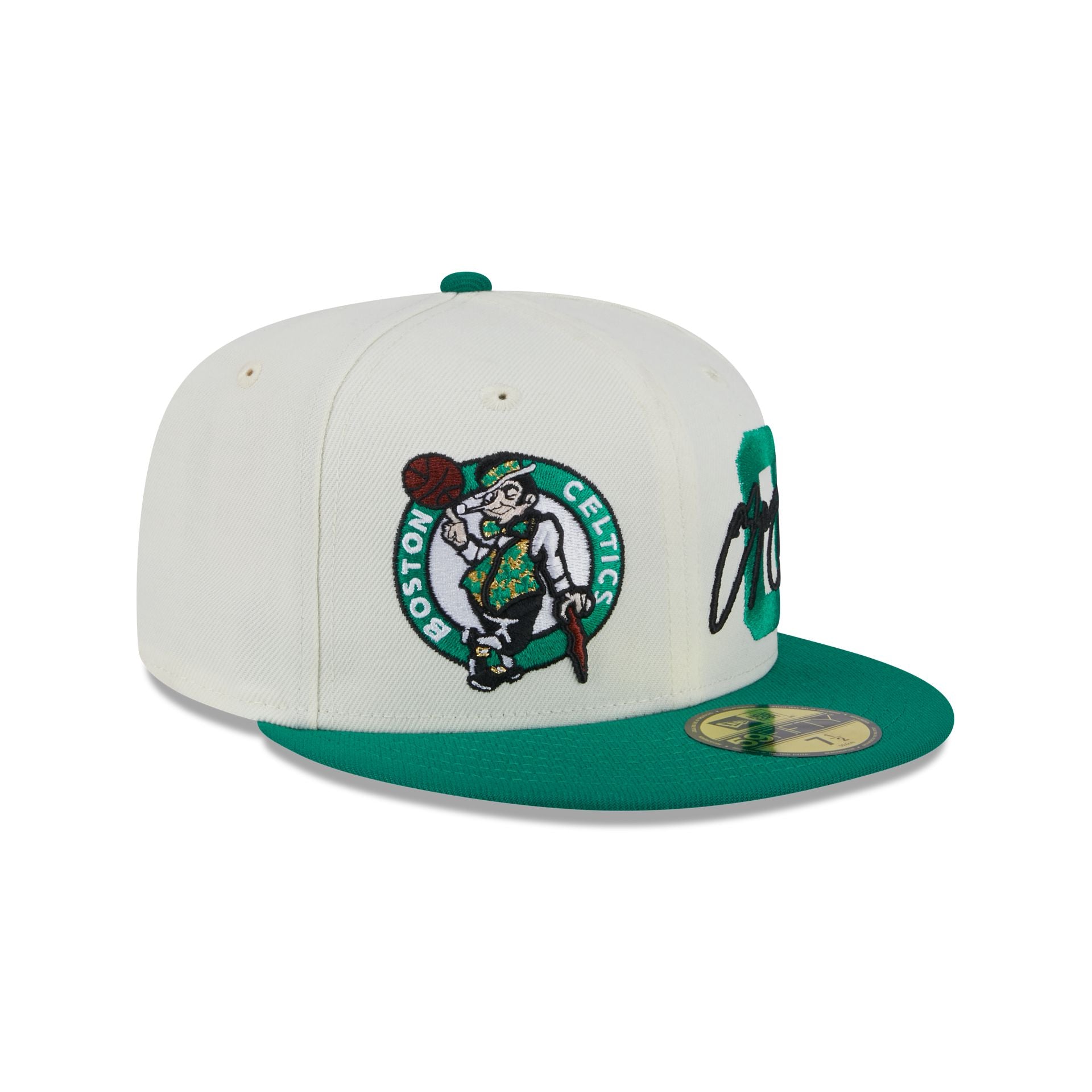 Premium Boston Celtics Jayson Tatum Chrome White 59FIFTY Fitted Hat