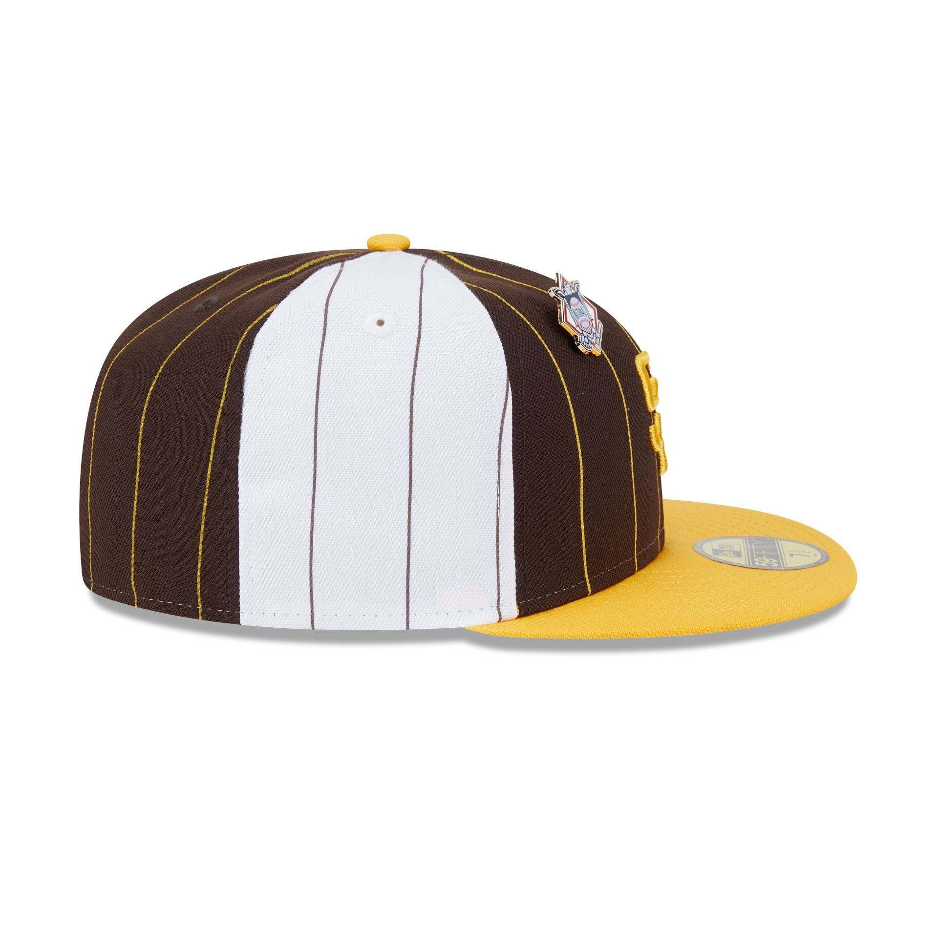 Premium San Diego Padres Pinstripe League Pin 59FIFTY Fitted Hat