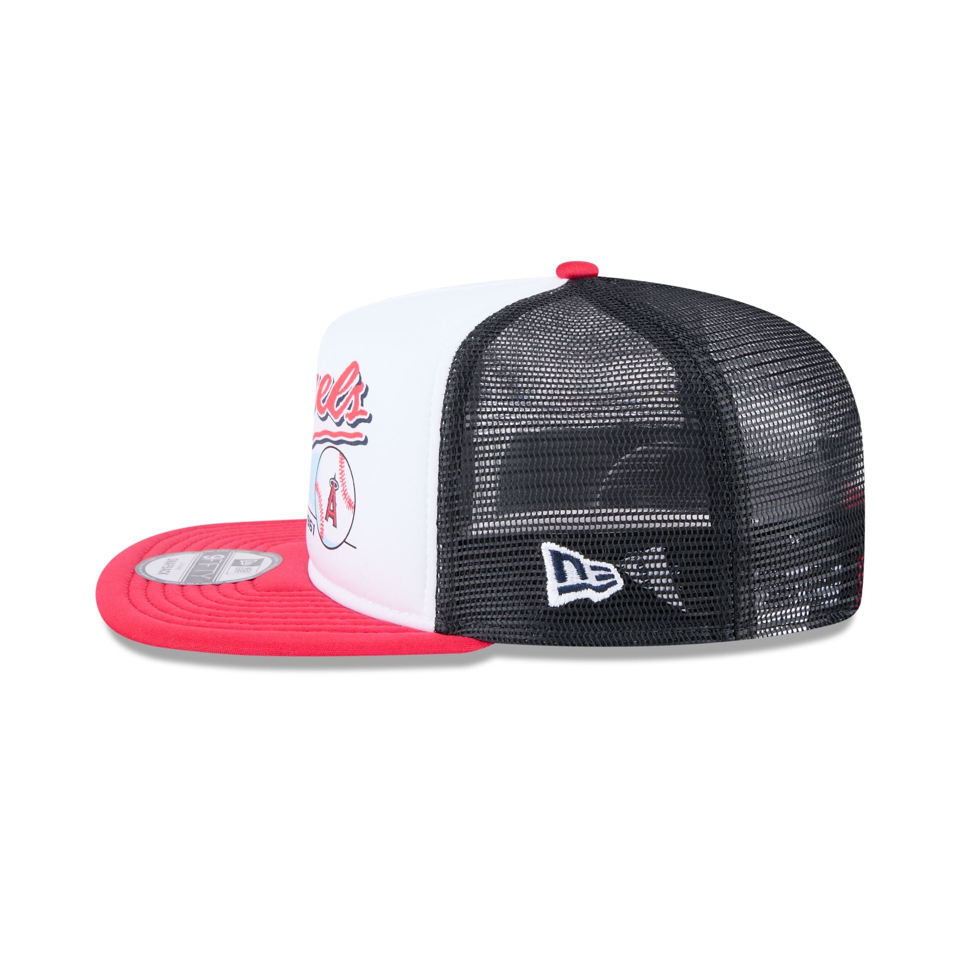 Premium Los Angeles Angels Retro Script 9FIFTY A-Frame Trucker Hat