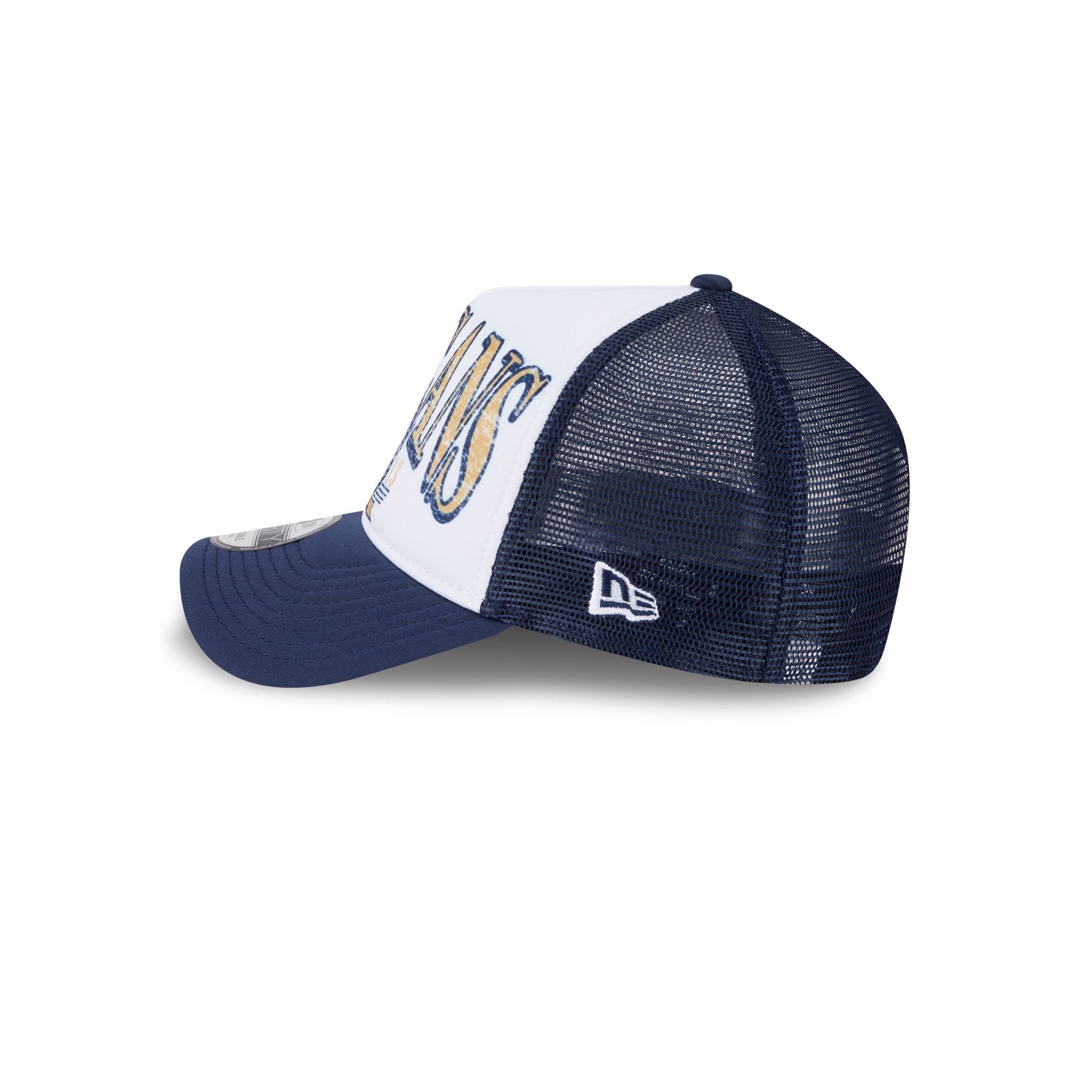 Premium New Orleans Pelicans Distressed 9FORTY A-Frame Trucker Hat