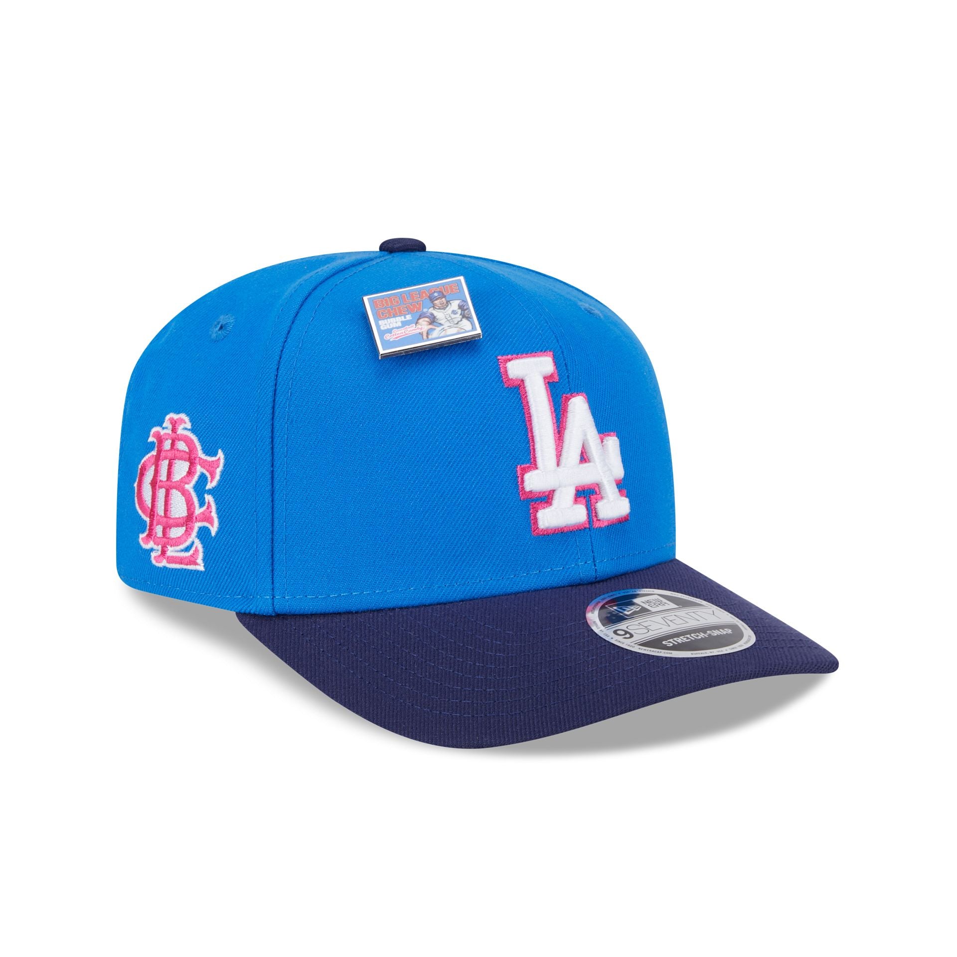 Premium Big League Chew X Los Angeles Dodgers Curveball Cotton Candy 9SEVENTY Stretch-Snap Hat
