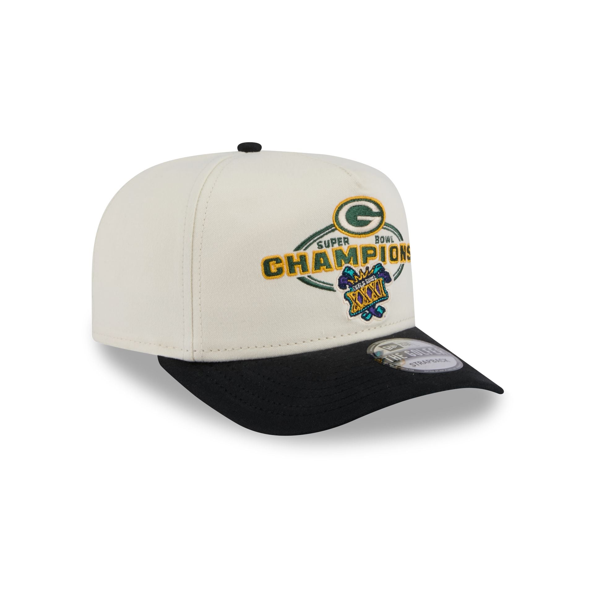 Premium Green Bay Packers Chrome White Champions Golfer Hat