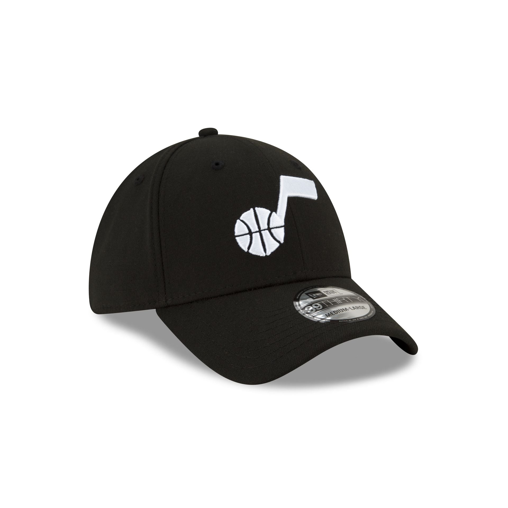 Premium Utah Jazz Team Classic Black 39THIRTY Stretch Fit Hat