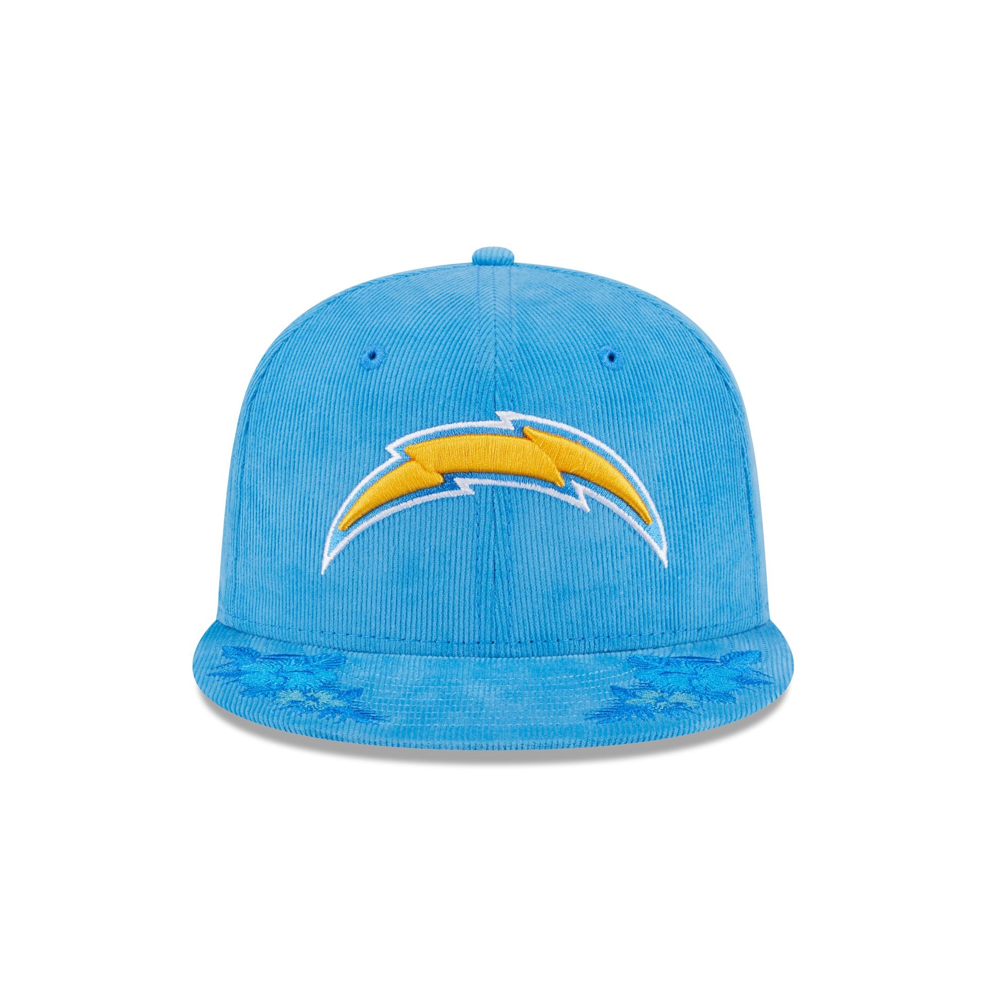 Premium Just Caps Floral Corduroy Los Angeles Chargers 59FIFTY Fitted Hat