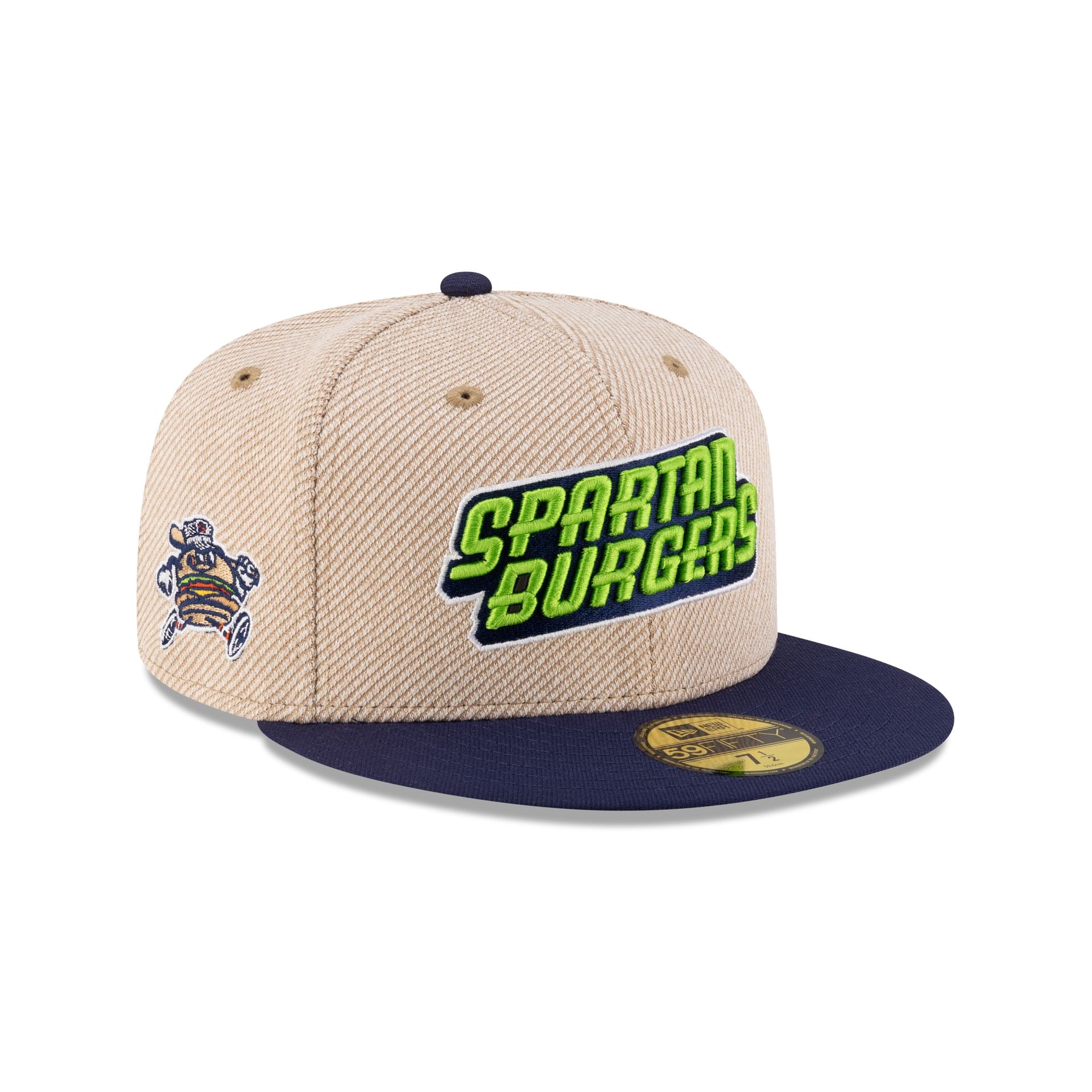 Premium Hub City Spartanburgers Terry Heather Tan 59FIFTY Fitted Hat