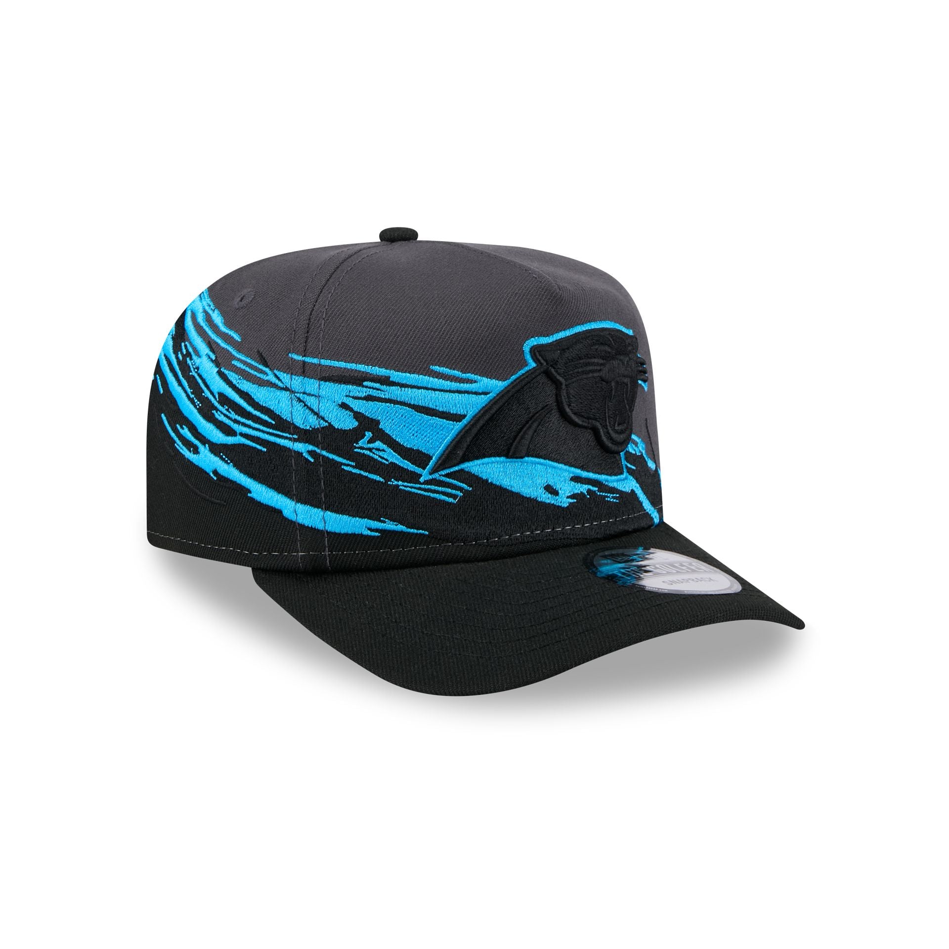 Premium Carolina Panthers Graphite Brushstroke Golfer Hat
