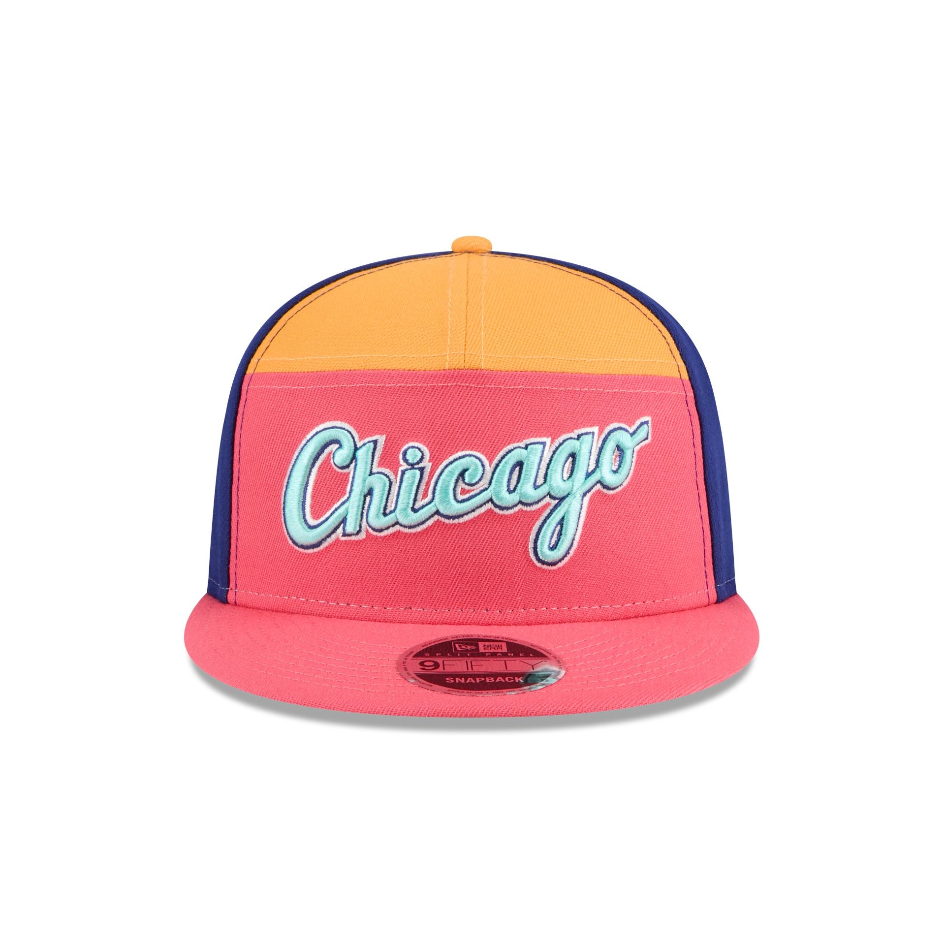 Premium Chicago White Sox Coral 9FIFTY Split Panel Snapback Hat