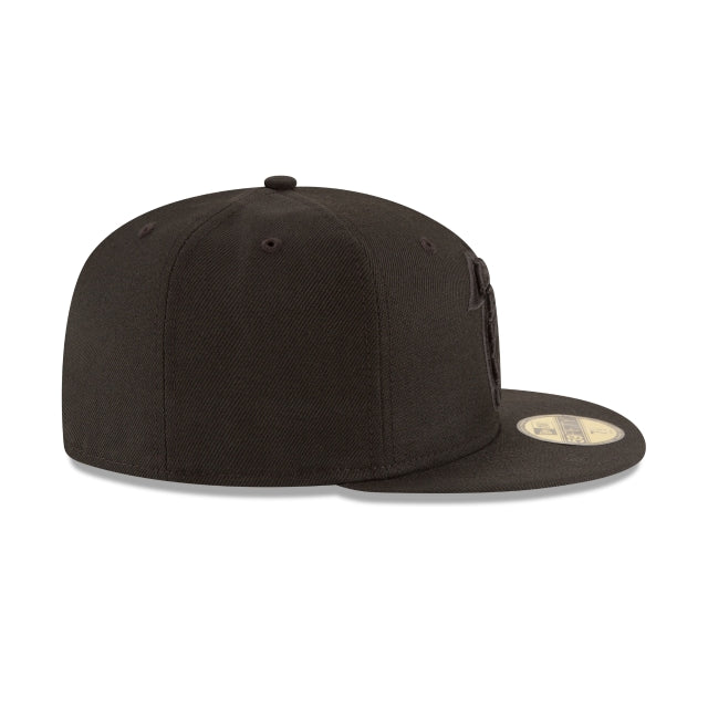 Premium Atlanta Falcons Black On Black 59FIFTY Fitted Hat