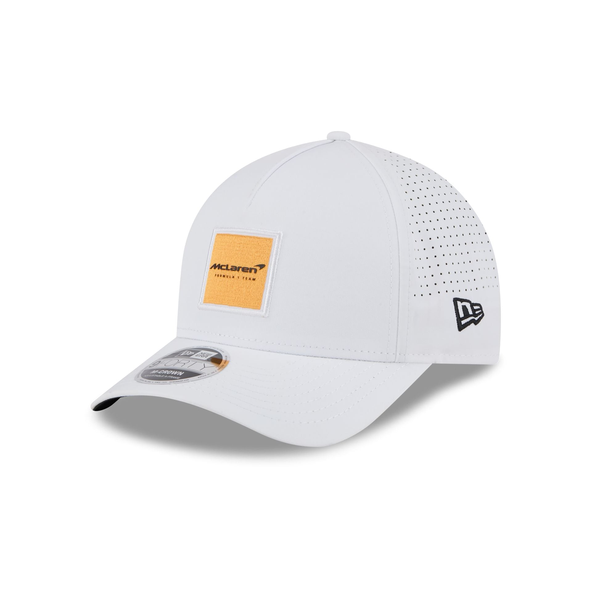 Premium McLaren Formula 1 Team Optic White 9FORTY M-Crown A-Frame Snapback Hat - Upgrade Your Style