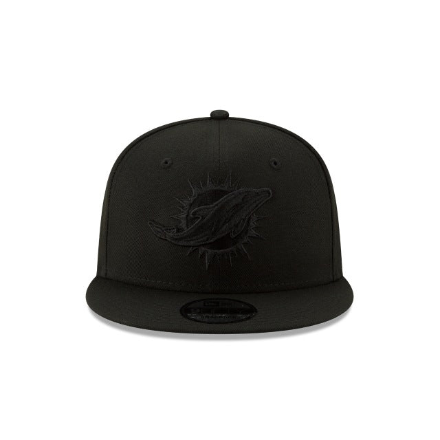 Premium Miami Dolphins All - Black 9FIFTY Snapback Hat