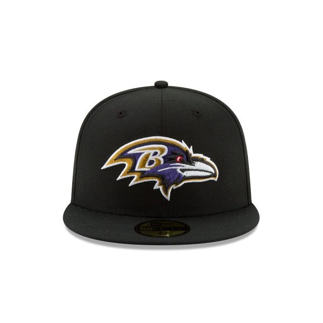 Premium Baltimore Ravens Black 59FIFTY Fitted Hat