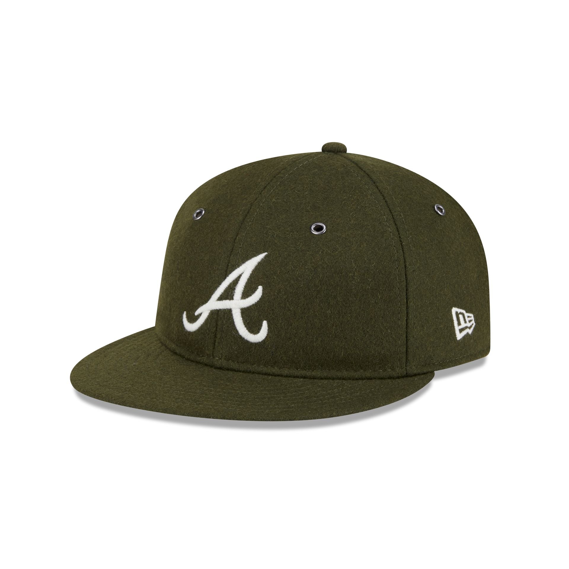 Premium Atlanta Braves Olive Wool Retro Crown 9FIFTY Adjustable Hat