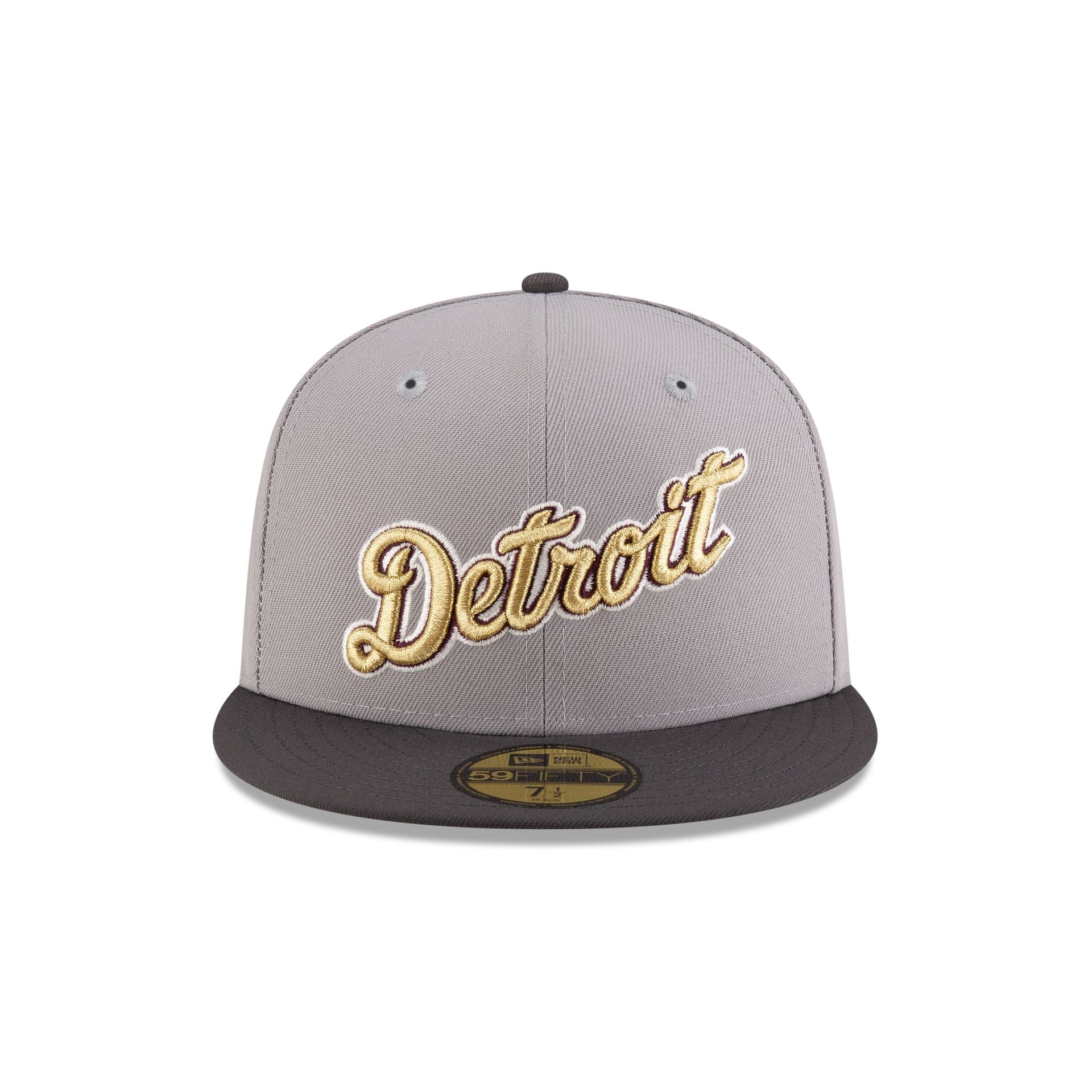 Premium Just Caps Graphite Maroon Detroit Tigers 59FIFTY Fitted Hat