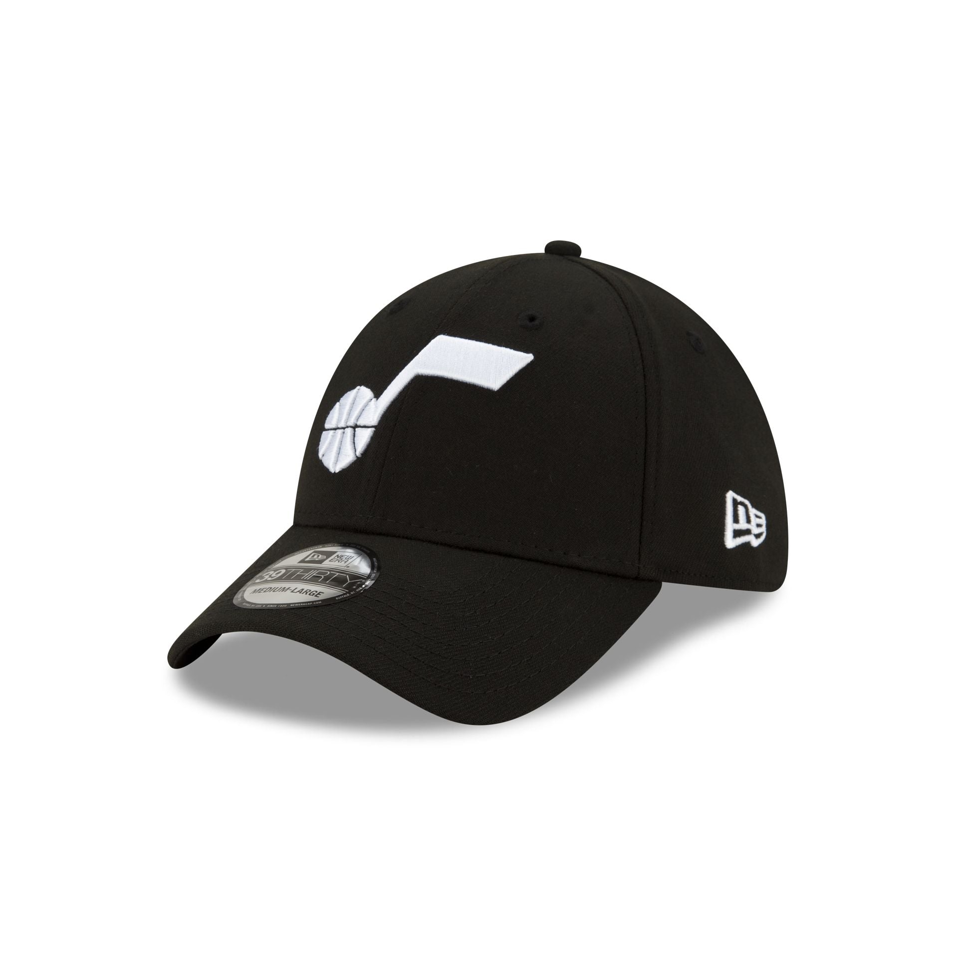 Premium Utah Jazz Team Classic Black 39THIRTY Stretch Fit Hat