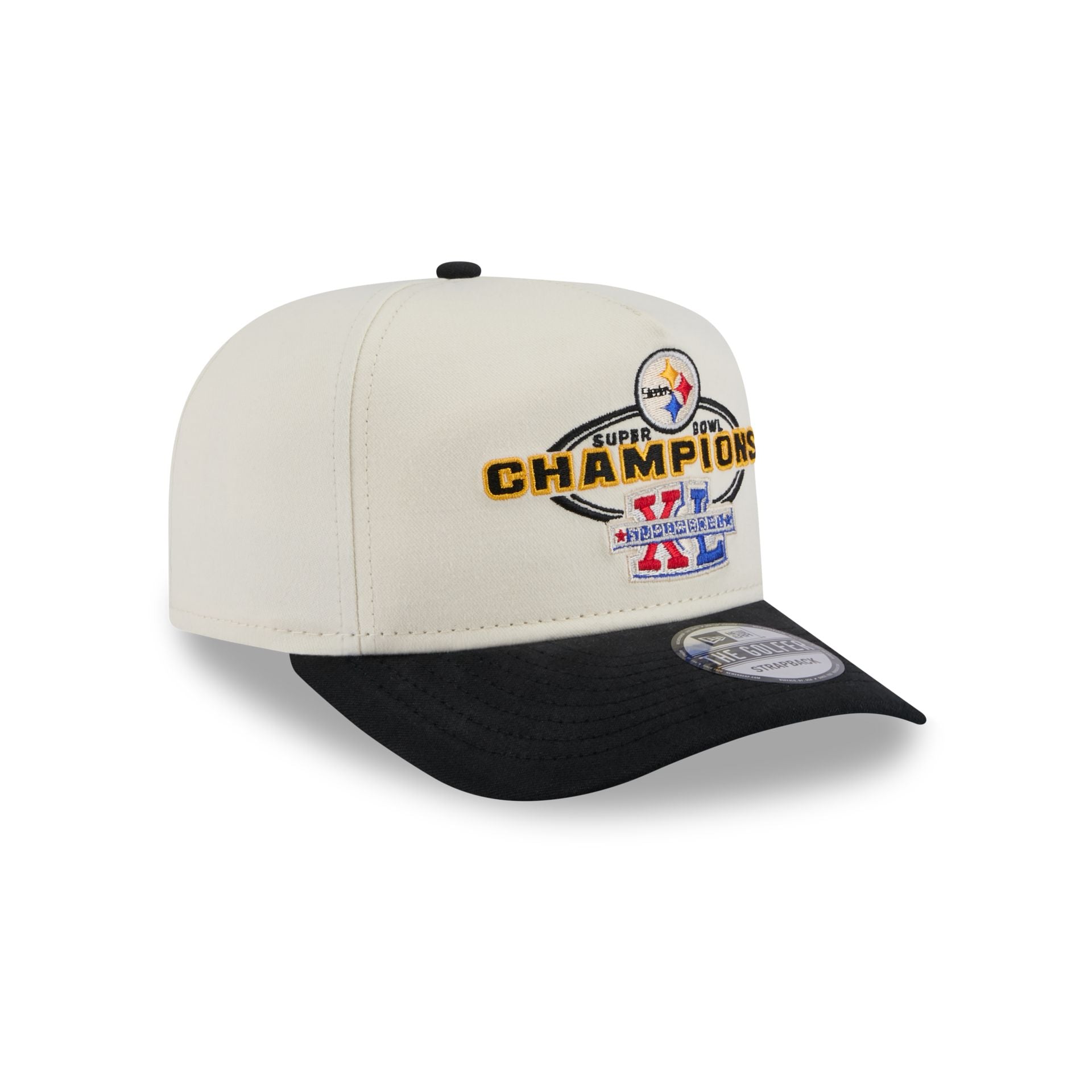 Premium Pittsburgh Steelers Chrome White Champions Golfer Hat