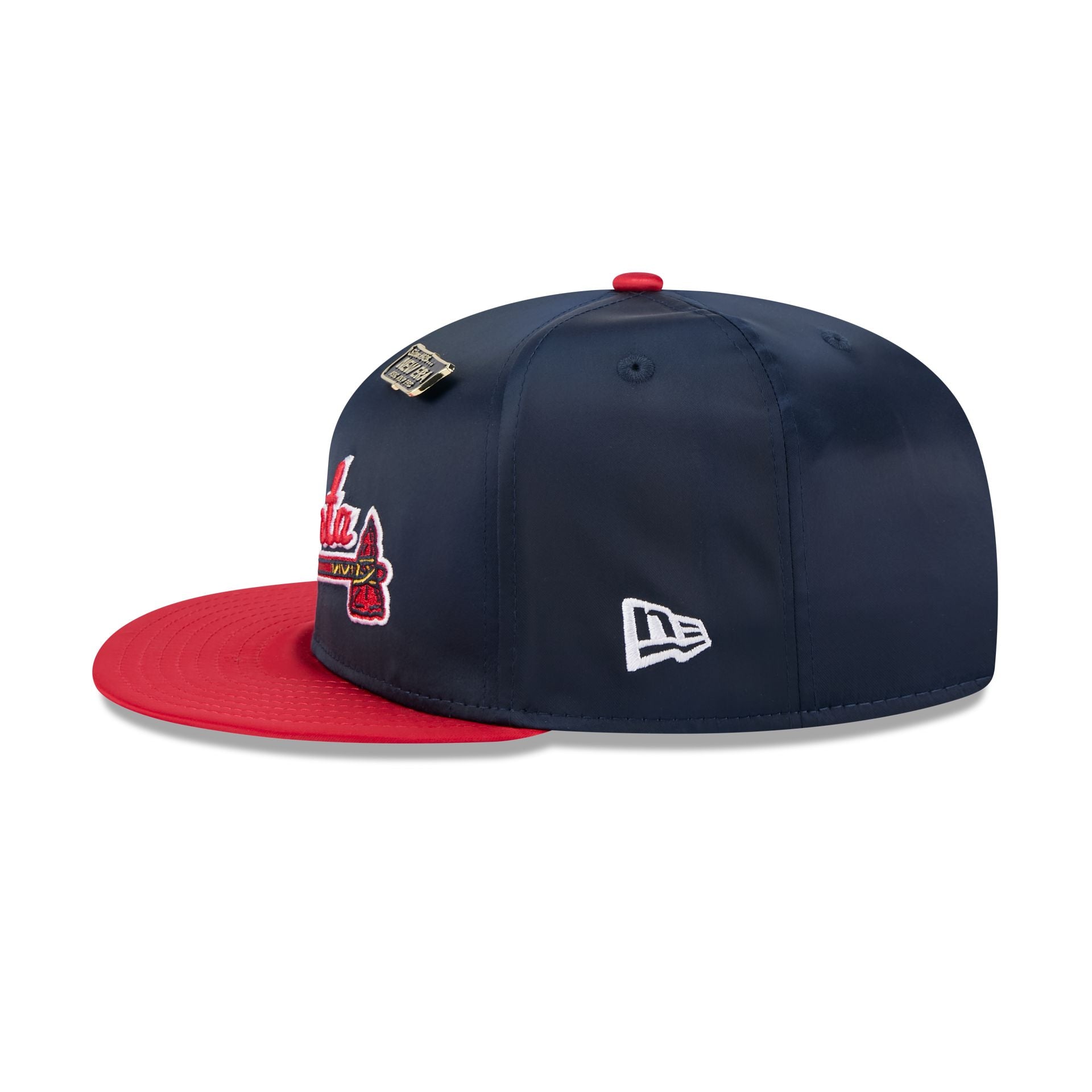 Premium Atlanta Braves Satin Pin 9FIFTY Snapback Hat