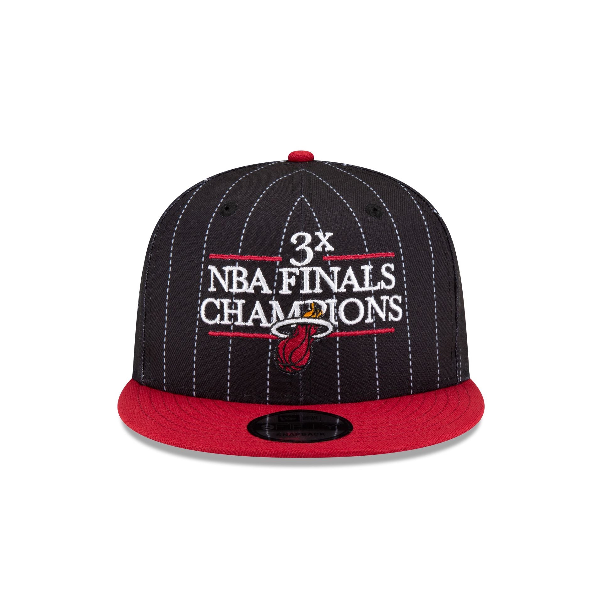 Premium NBA Champion Pinstripe Miami Heat 9FIFTY Snapback Hat