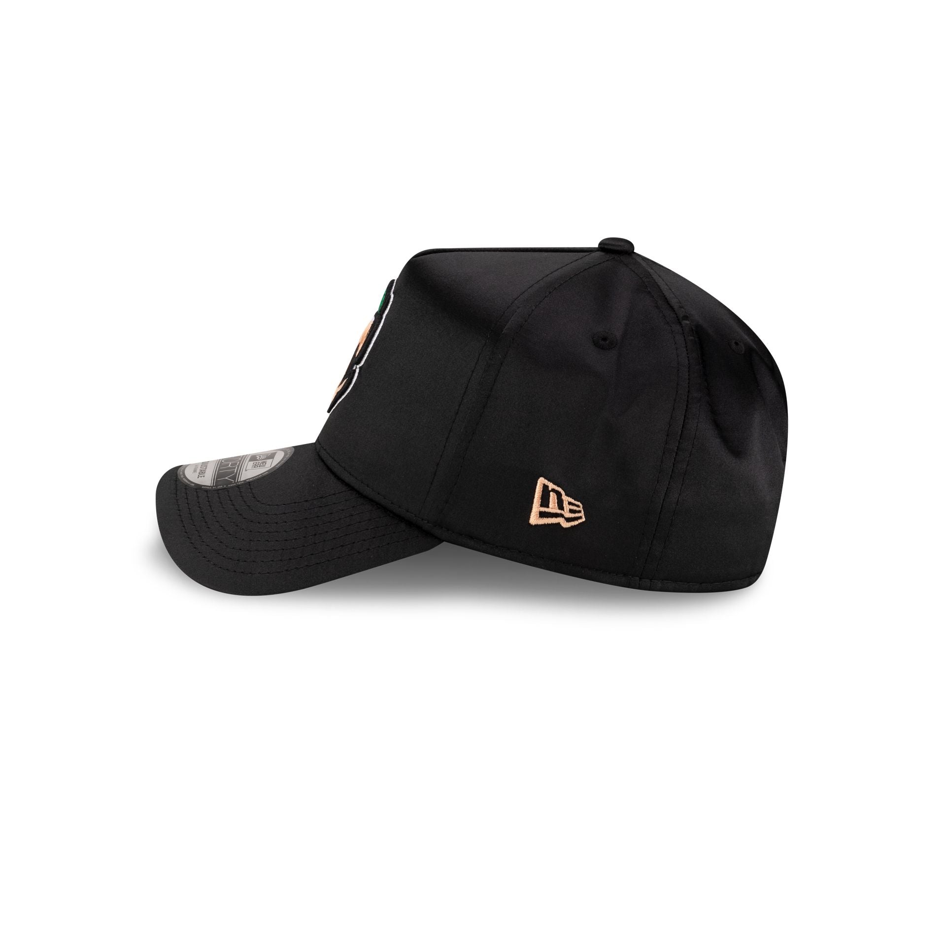 Premium Columbus Clingstones Black Satin 9FORTY A-Frame Snapback Hat