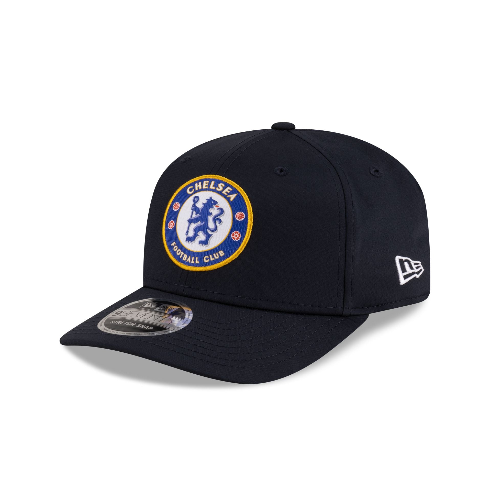 Premium Chelsea FC Lion Crest Core Navy 9SEVENTY Stretch-Snap Hat