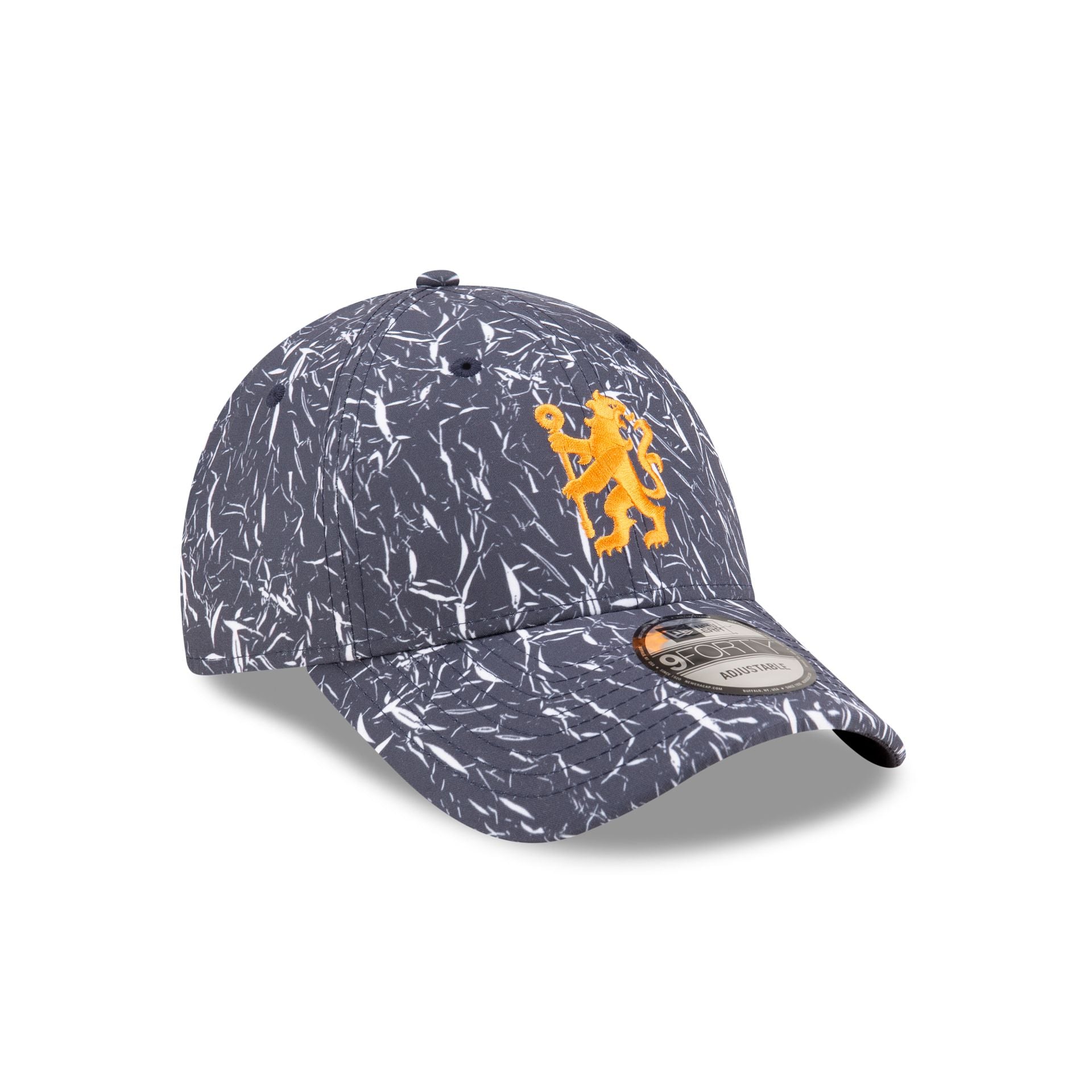 Premium Chelsea FC Lion Crest Crinkle All Over Print Adjustable Hat