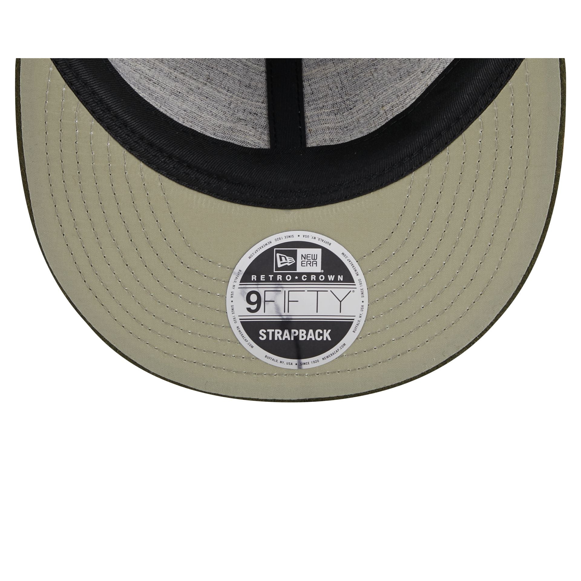 Premium Atlanta Braves Olive Wool Retro Crown 9FIFTY Adjustable Hat