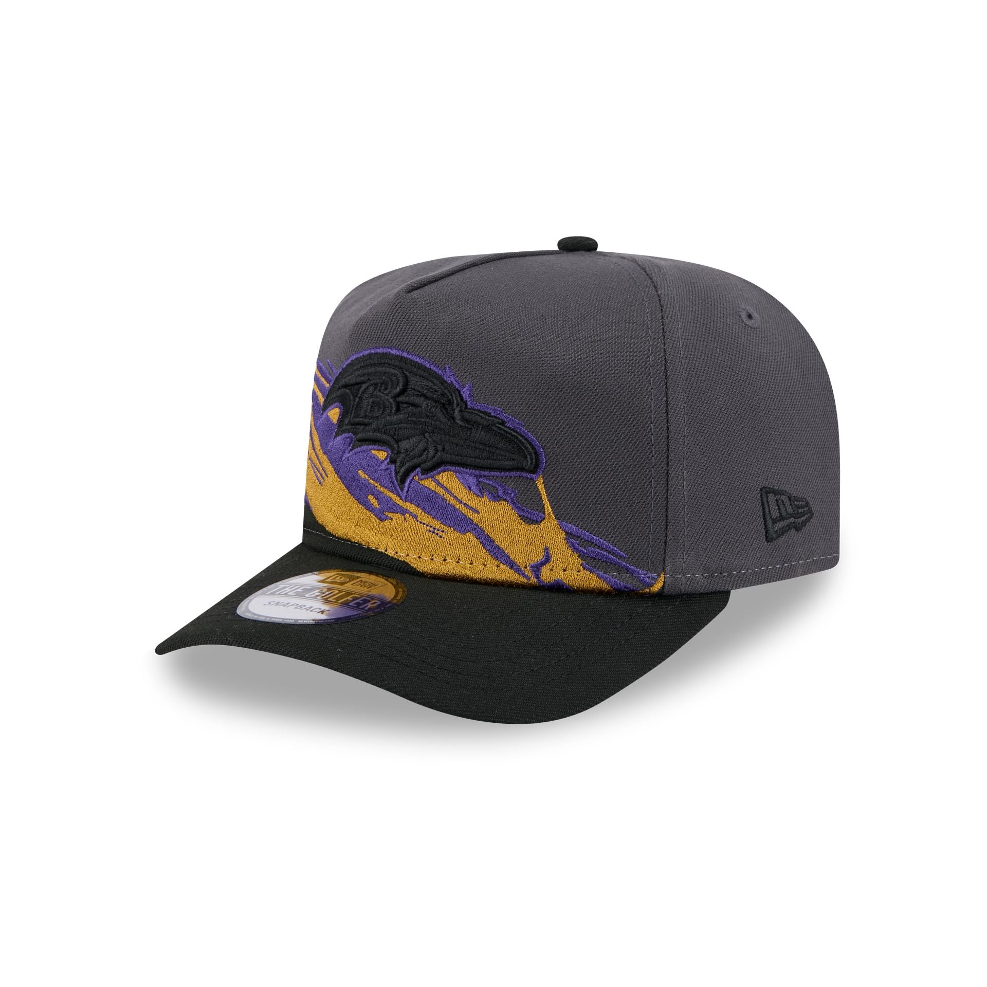 Premium Baltimore Ravens Graphite Brushstroke Golfer Hat