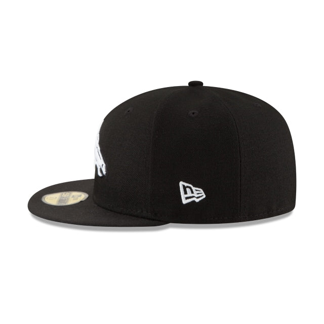 Premium Denver Broncos Black & White 59FIFTY Fitted Hat