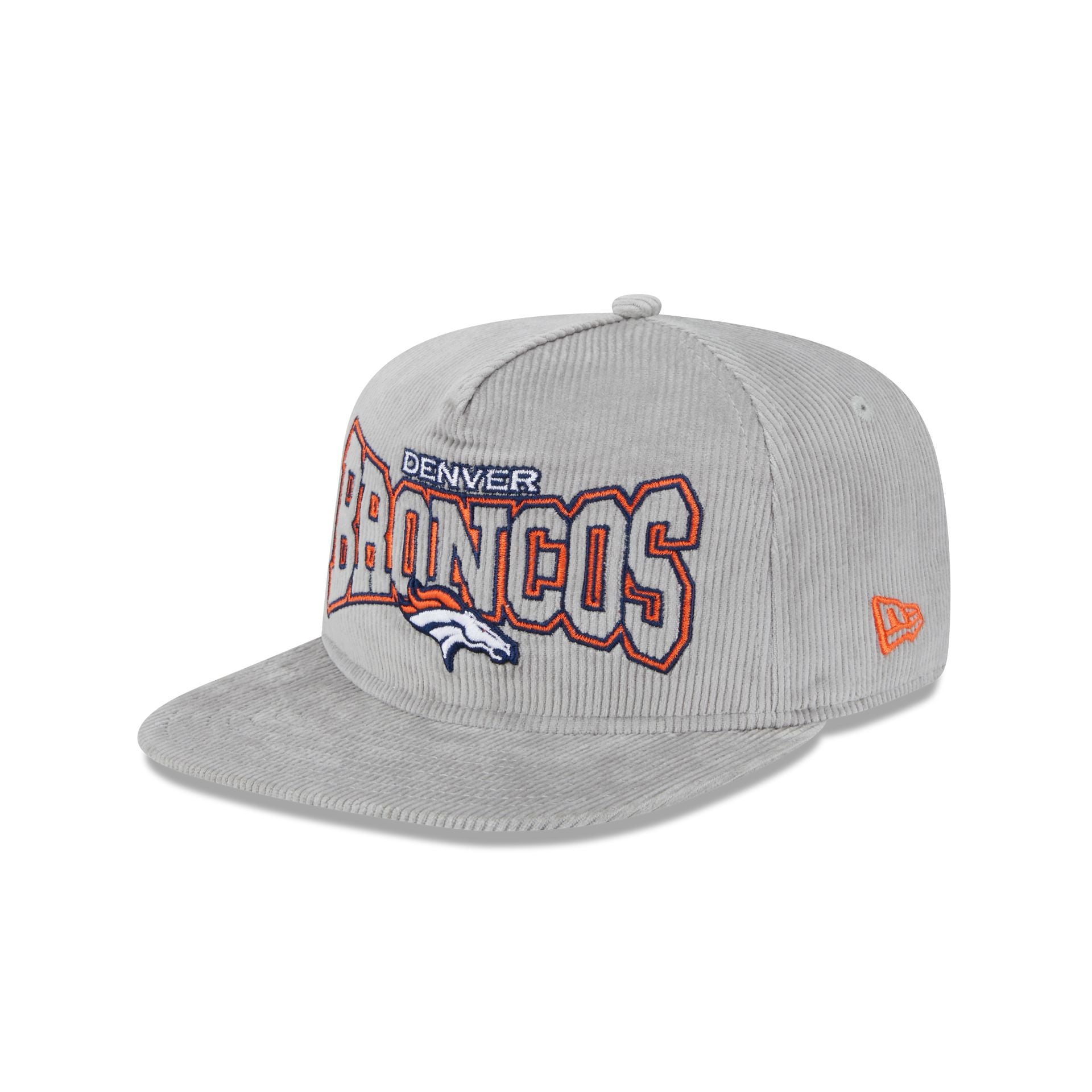 Premium Denver Broncos Gray Cord Golfer Hat